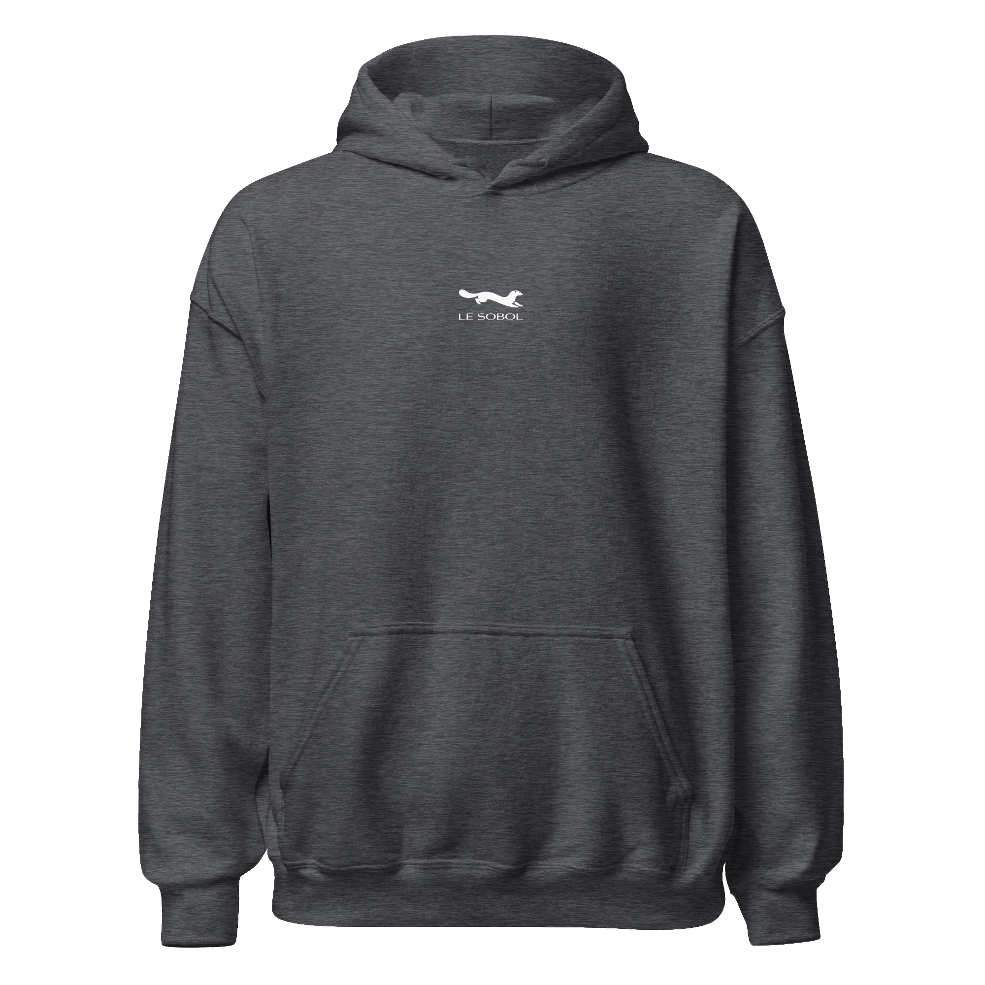 LE SOBOL $$ BIG hoodie in grey with front logo