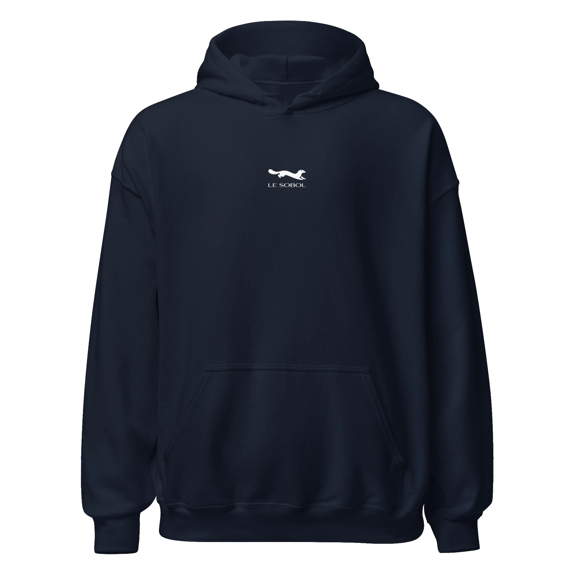 LE SOBOL $$ BIG hoodie in navy with front logo