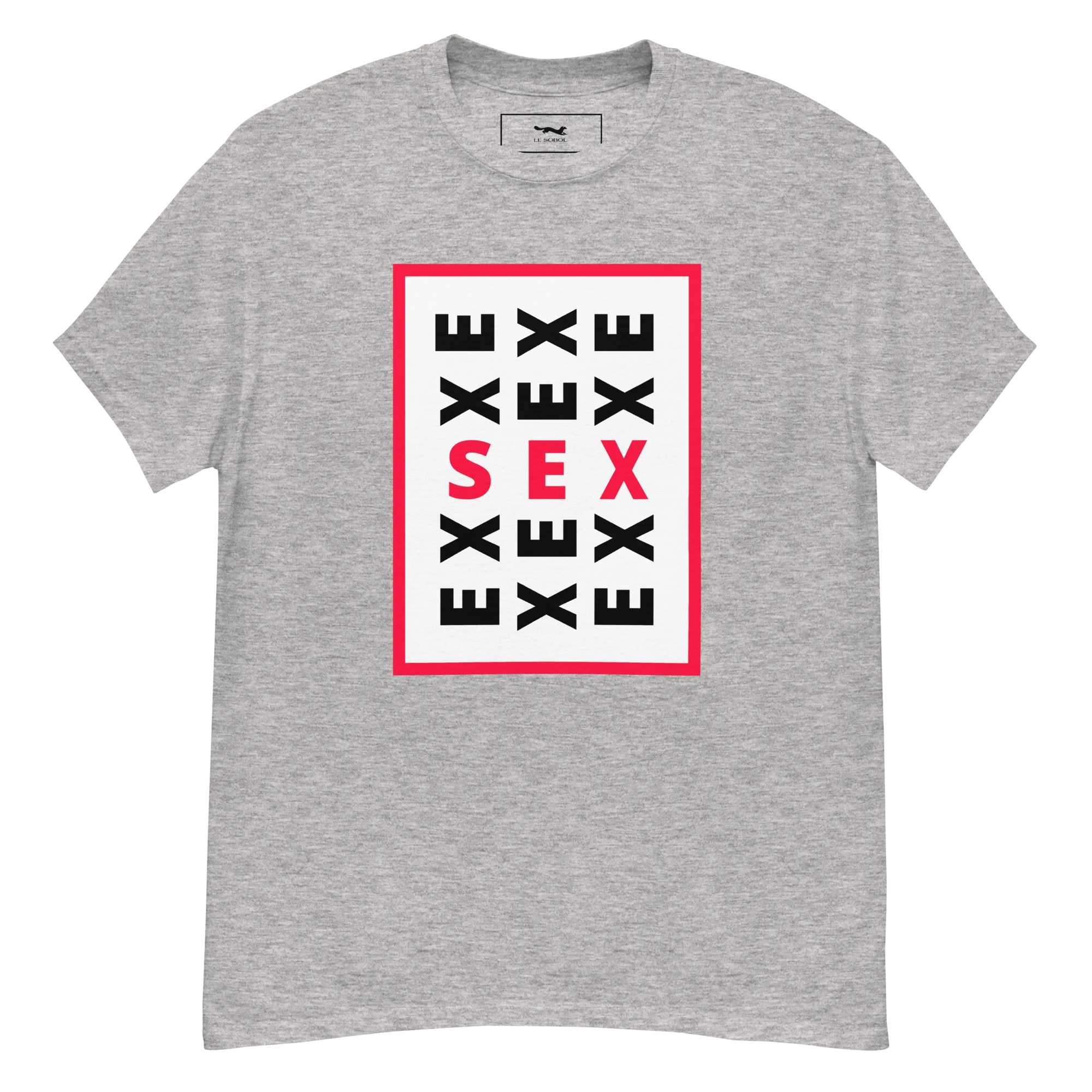 LE SOBOL EX SEX T-Shirt in carbon grey with front print