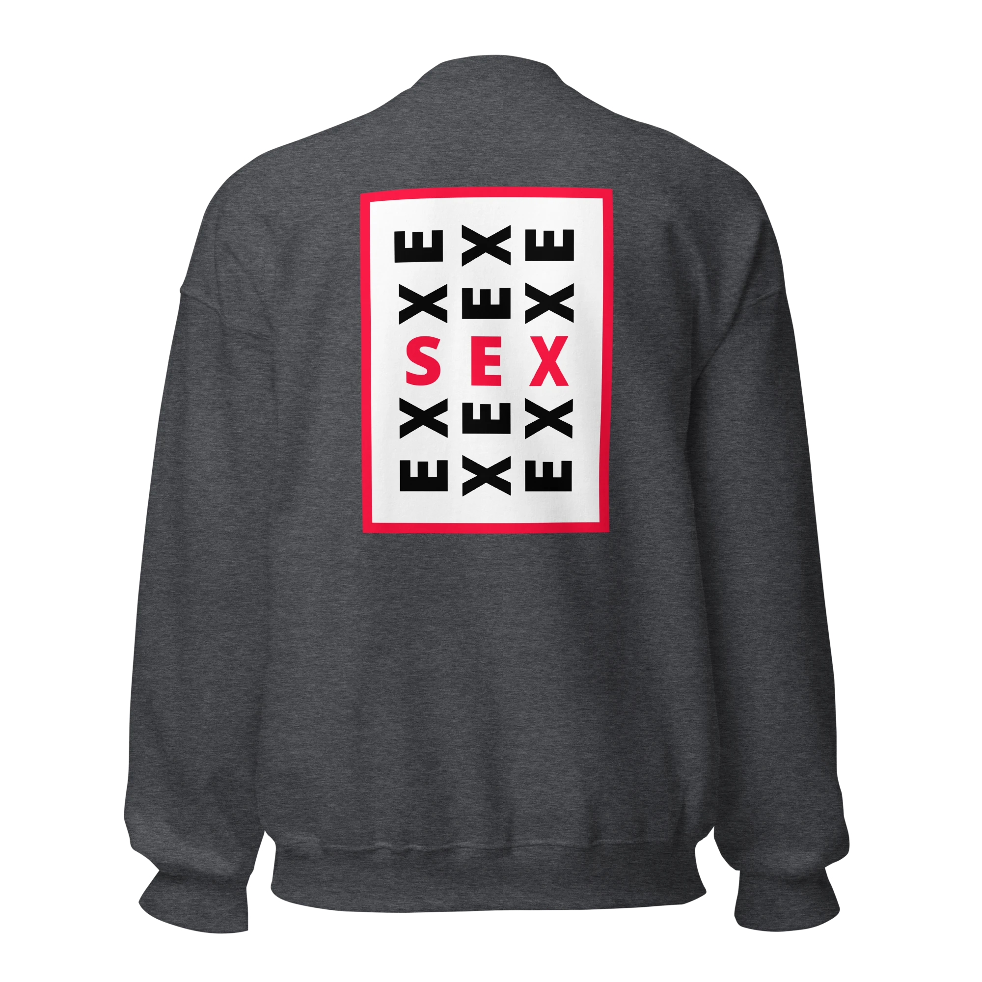 LE SOBOL EX SEX sweatshirt in grey with back CODE print