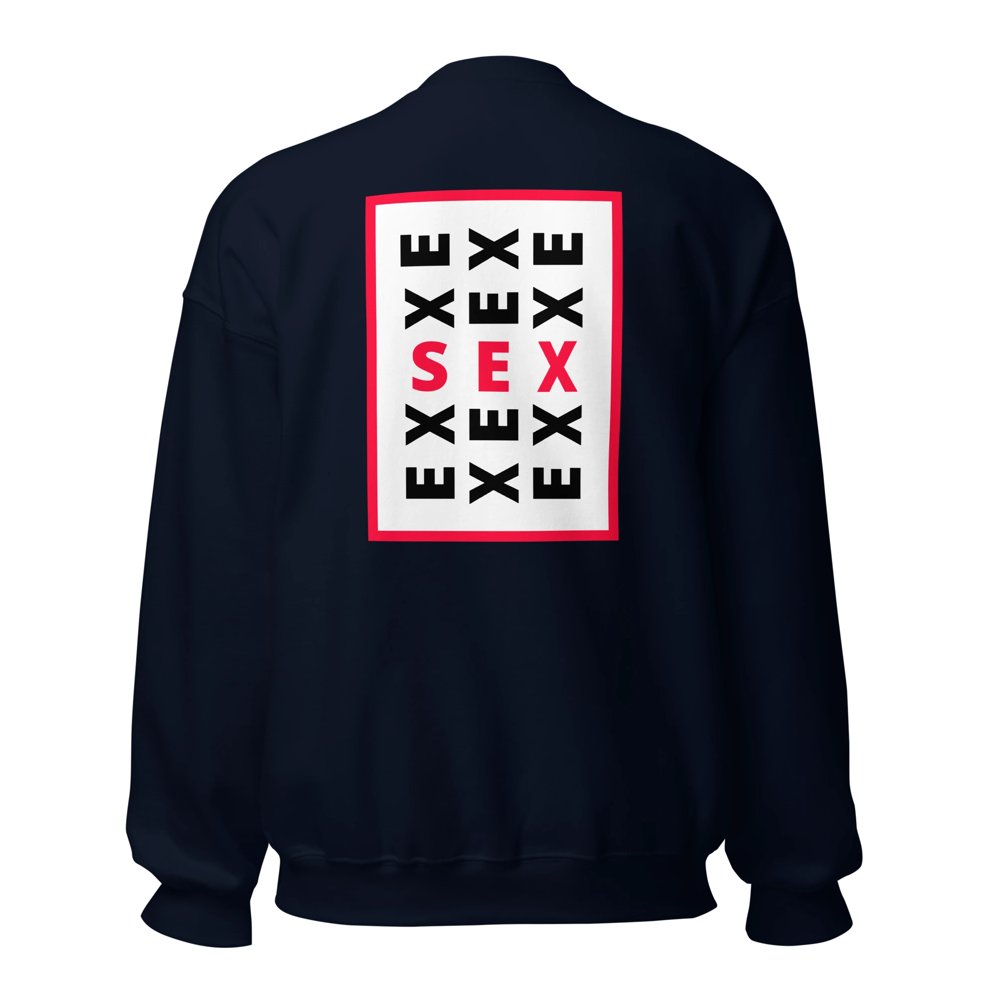 LE SOBOL EX SEX sweatshirt in navy with back CODE print
