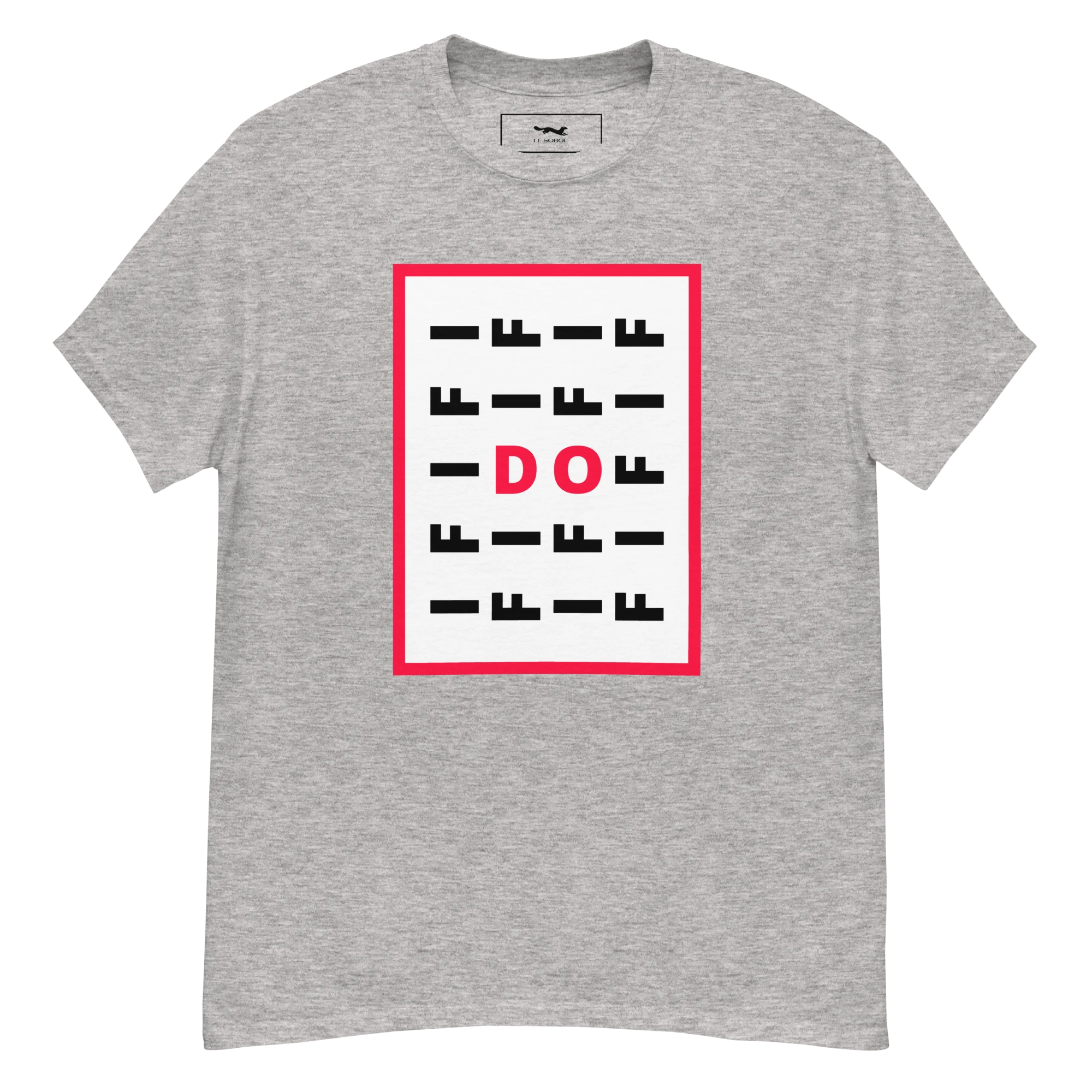 LE SOBOL IF DO T-Shirt in carbon grey with front print