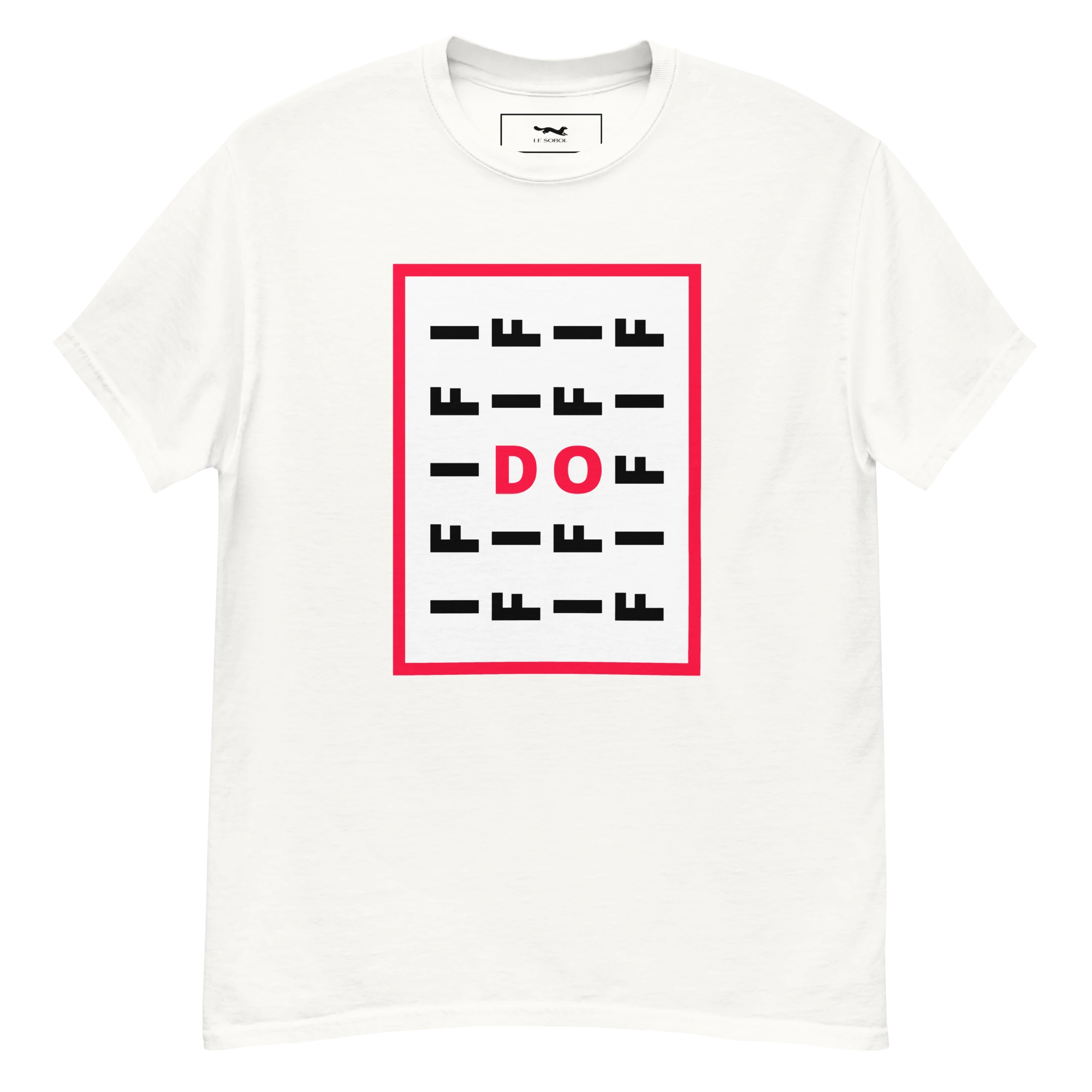 LE SOBOL IF DO T-Shirt in white with front print