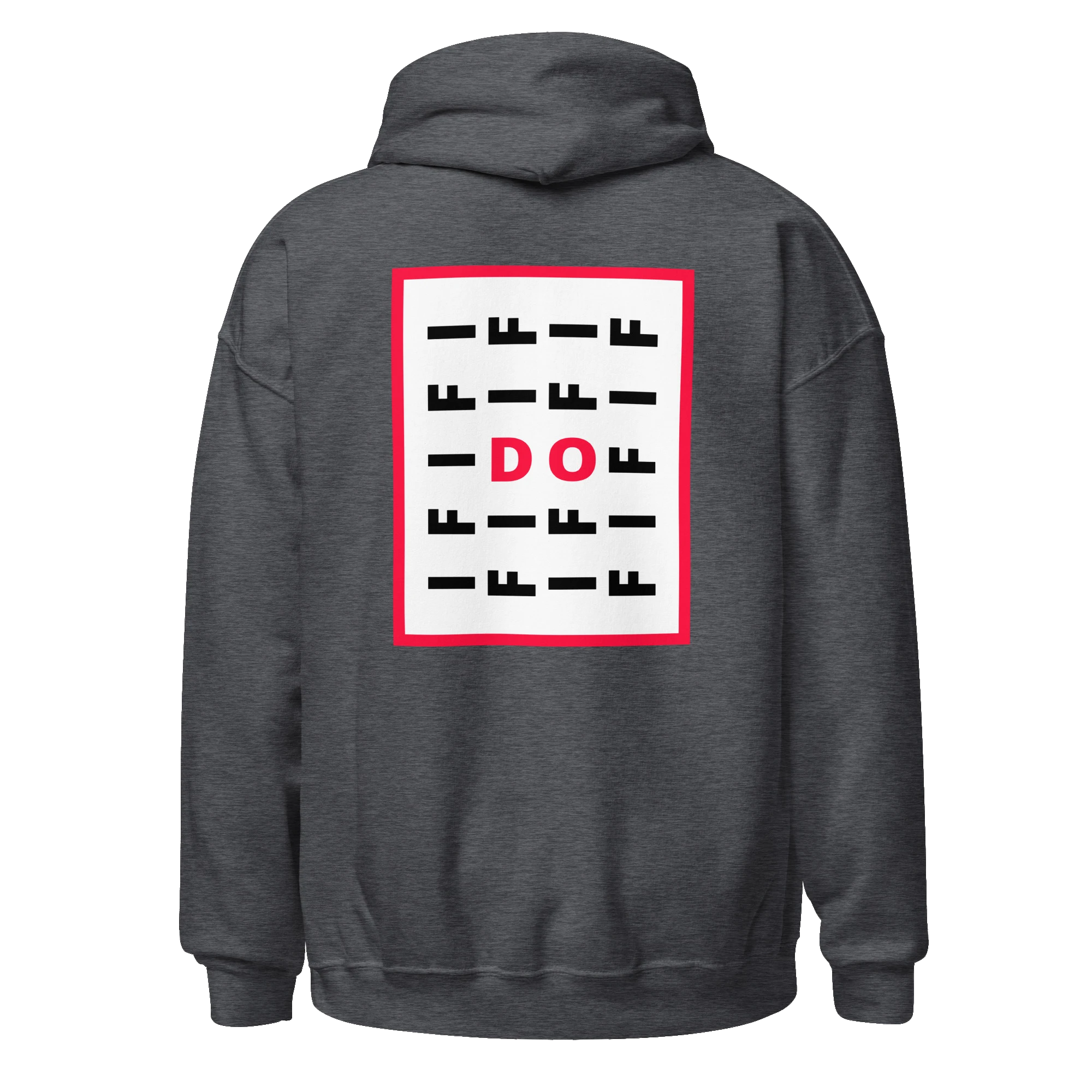 LE SOBOL IF DO hoodie in grey with back CODE print