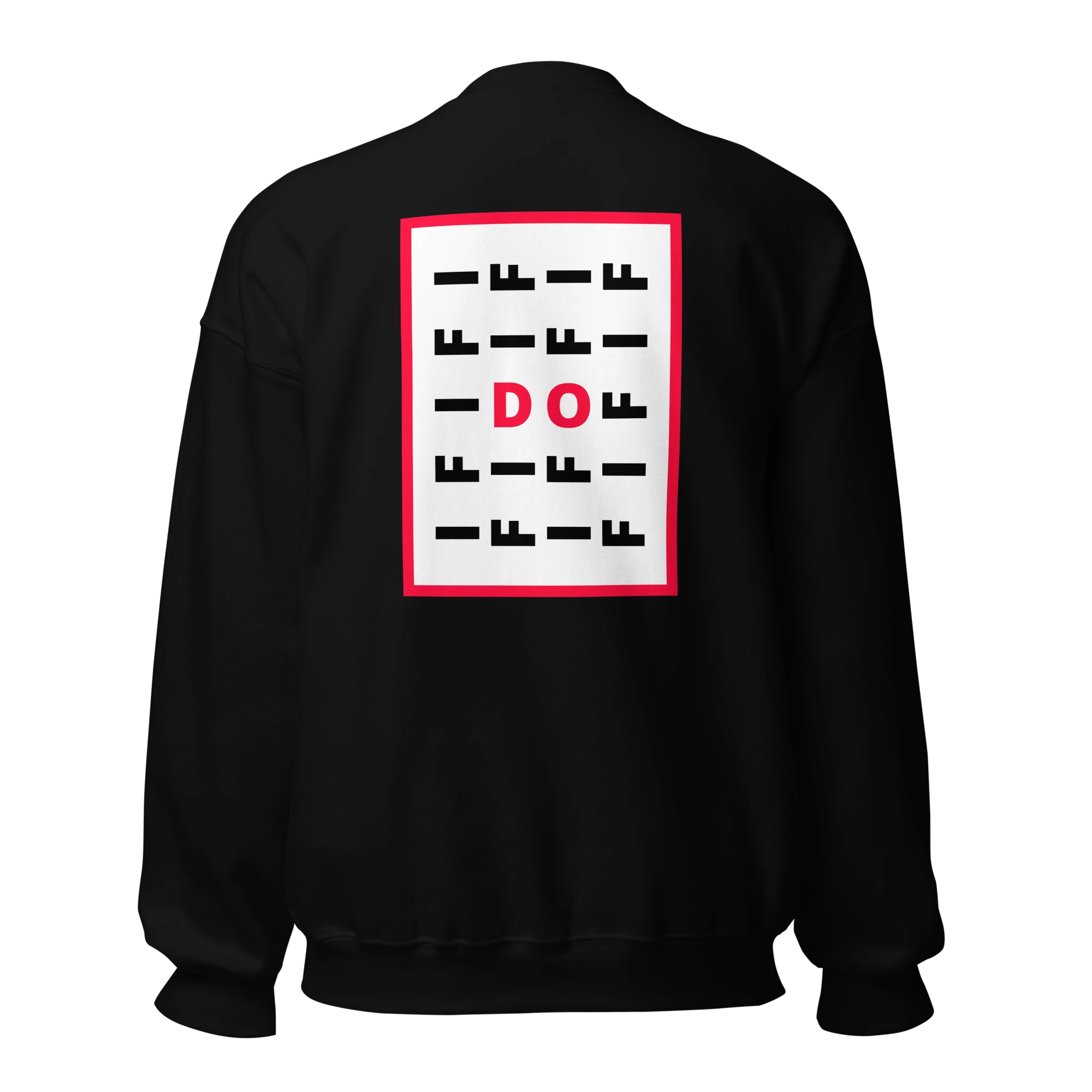 LE SOBOL IF DO sweatshirt in black with back CODE print