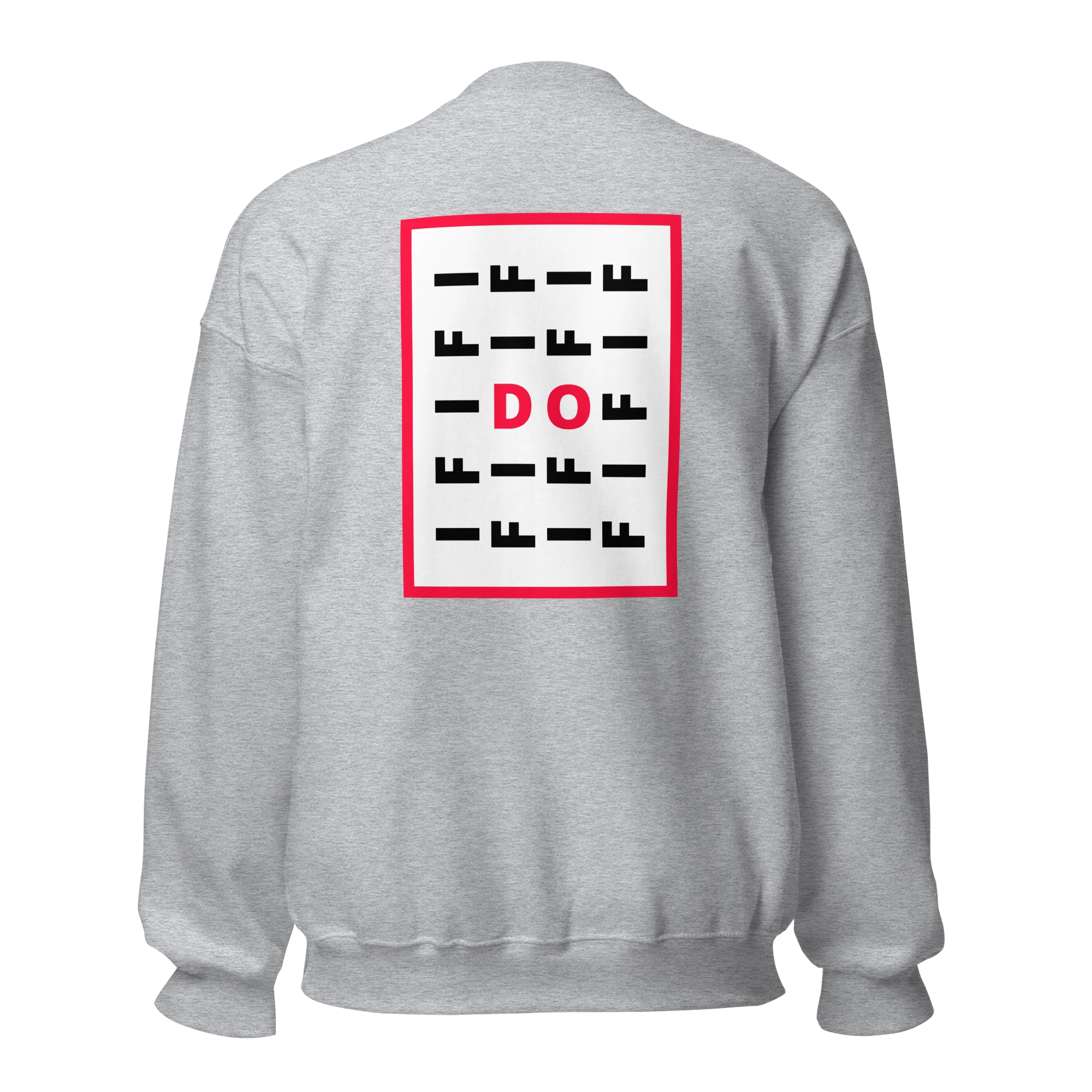 LE SOBOL IF DO sweatshirt in carbon grey with back CODE print