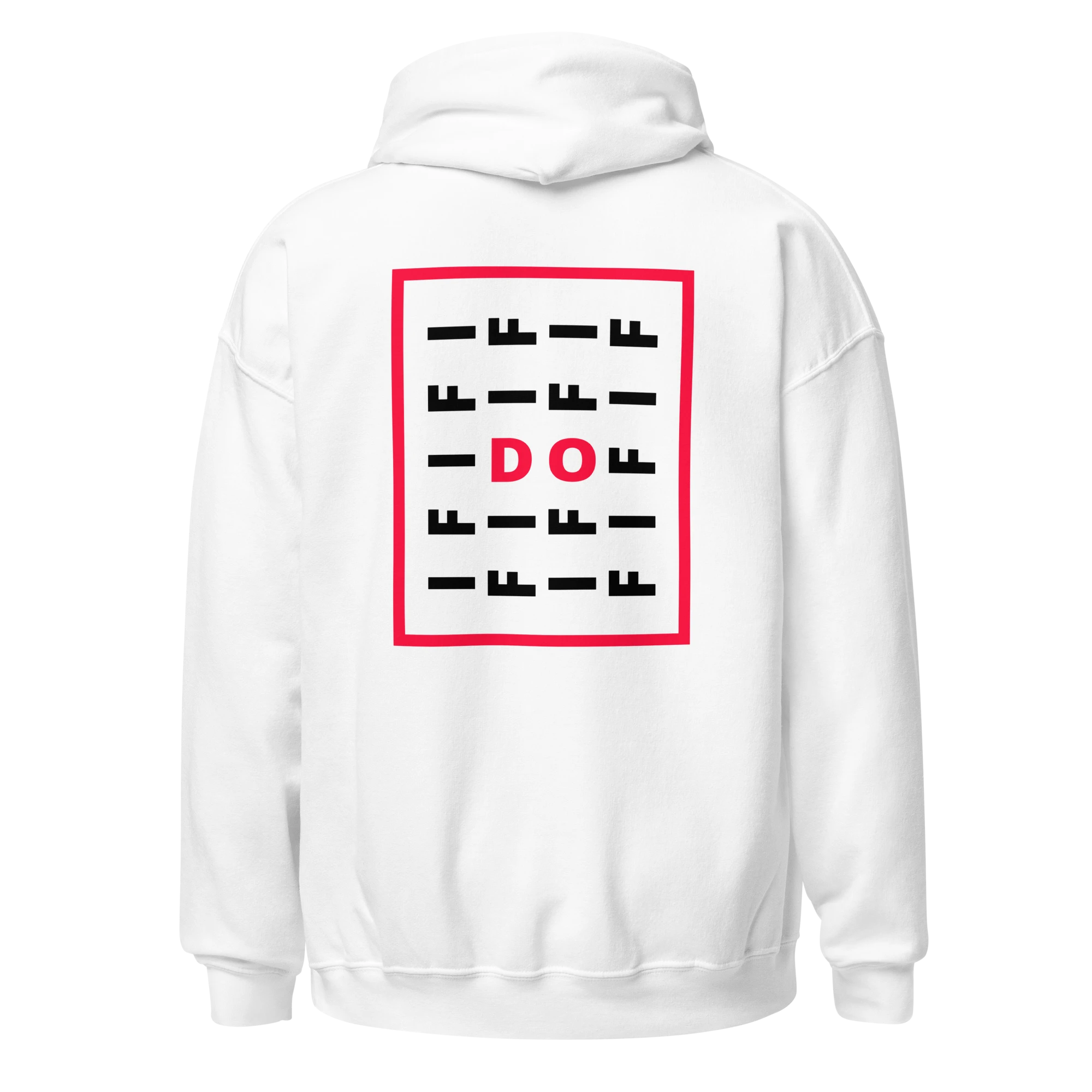 LE SOBOL IF DO white hoodie with back print