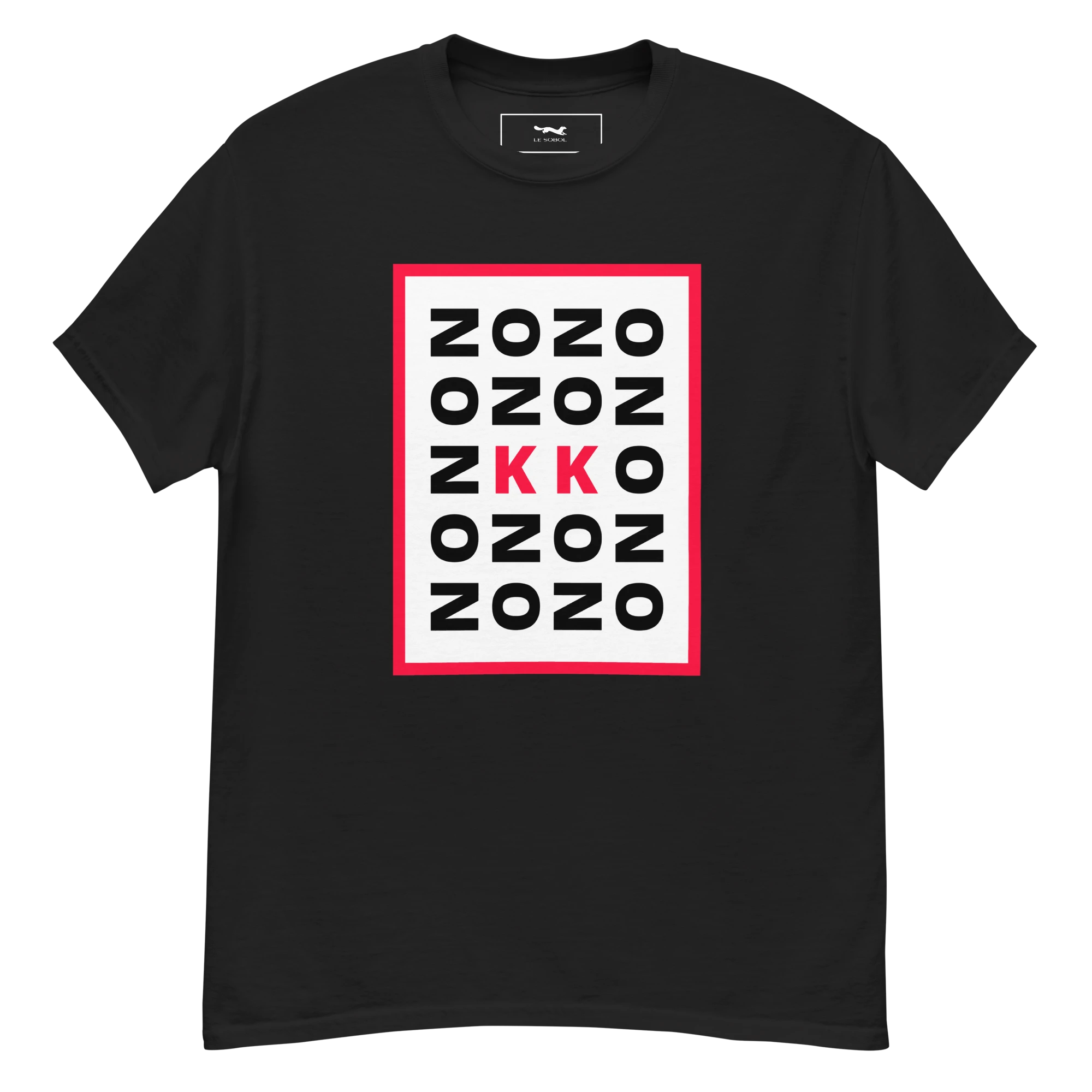 LE SOBOL NO KK T-Shirt in black with front print