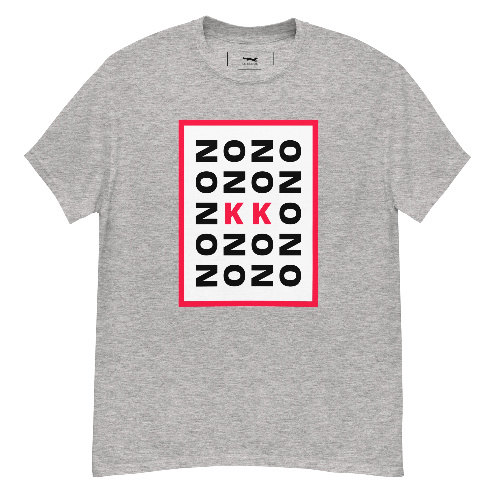 LE SOBOL NO KK T-Shirt in carbon grey with front print