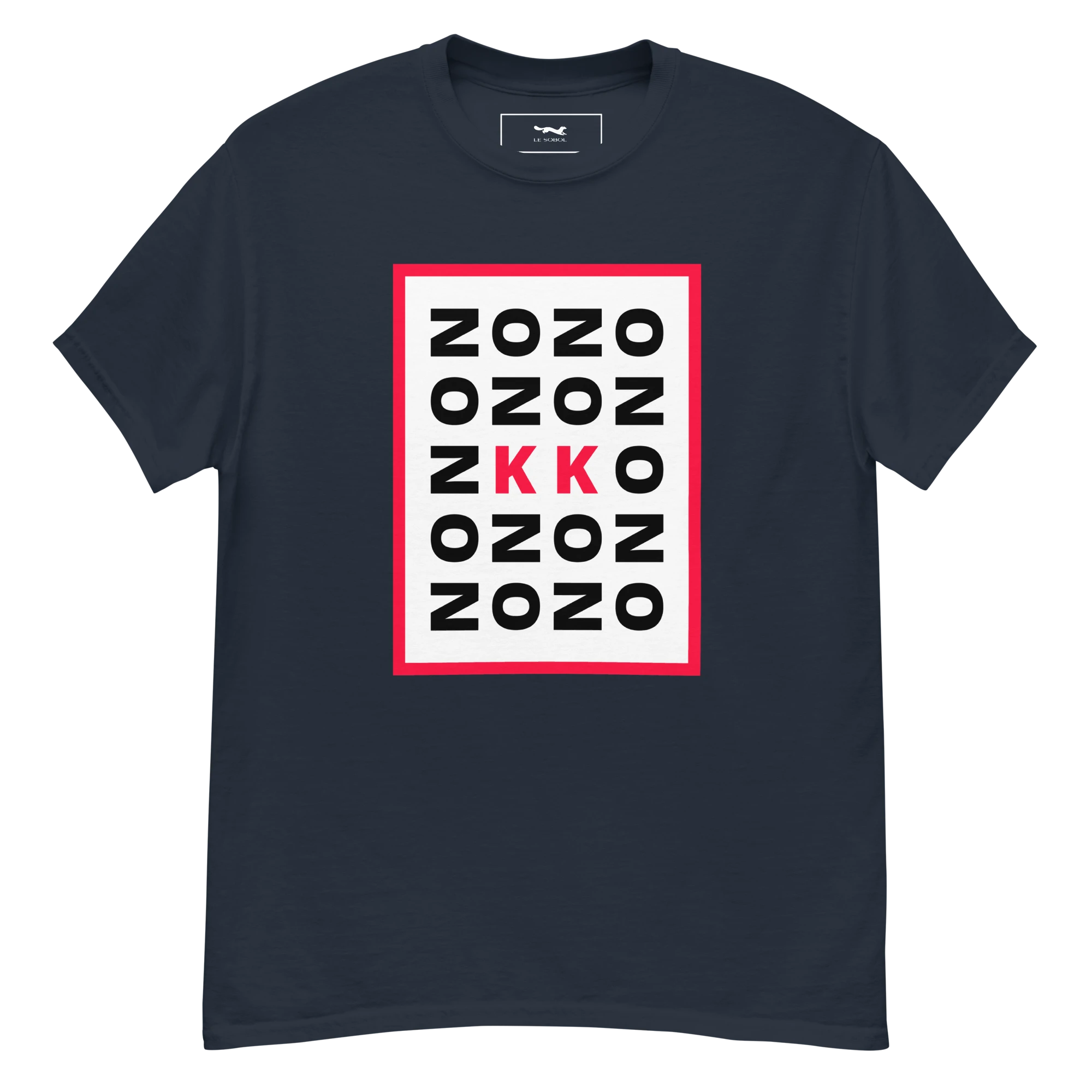 LE SOBOL NO KK T-Shirt in navy with front print