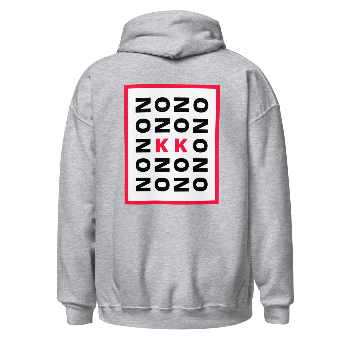 LE SOBOL NO KK hoodie in carbon grey with back CODE print