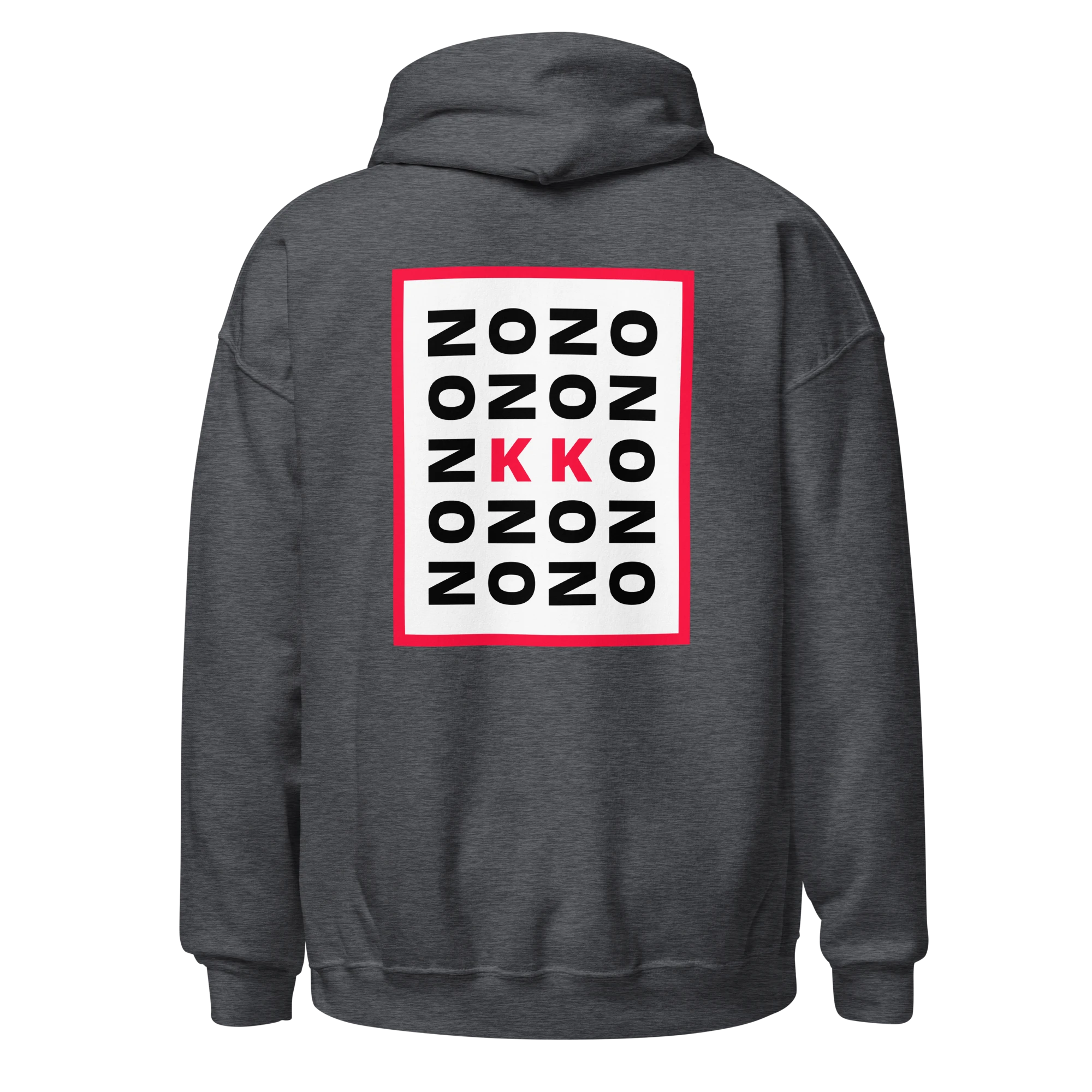 LE SOBOL NO KK hoodie in grey with back CODE print