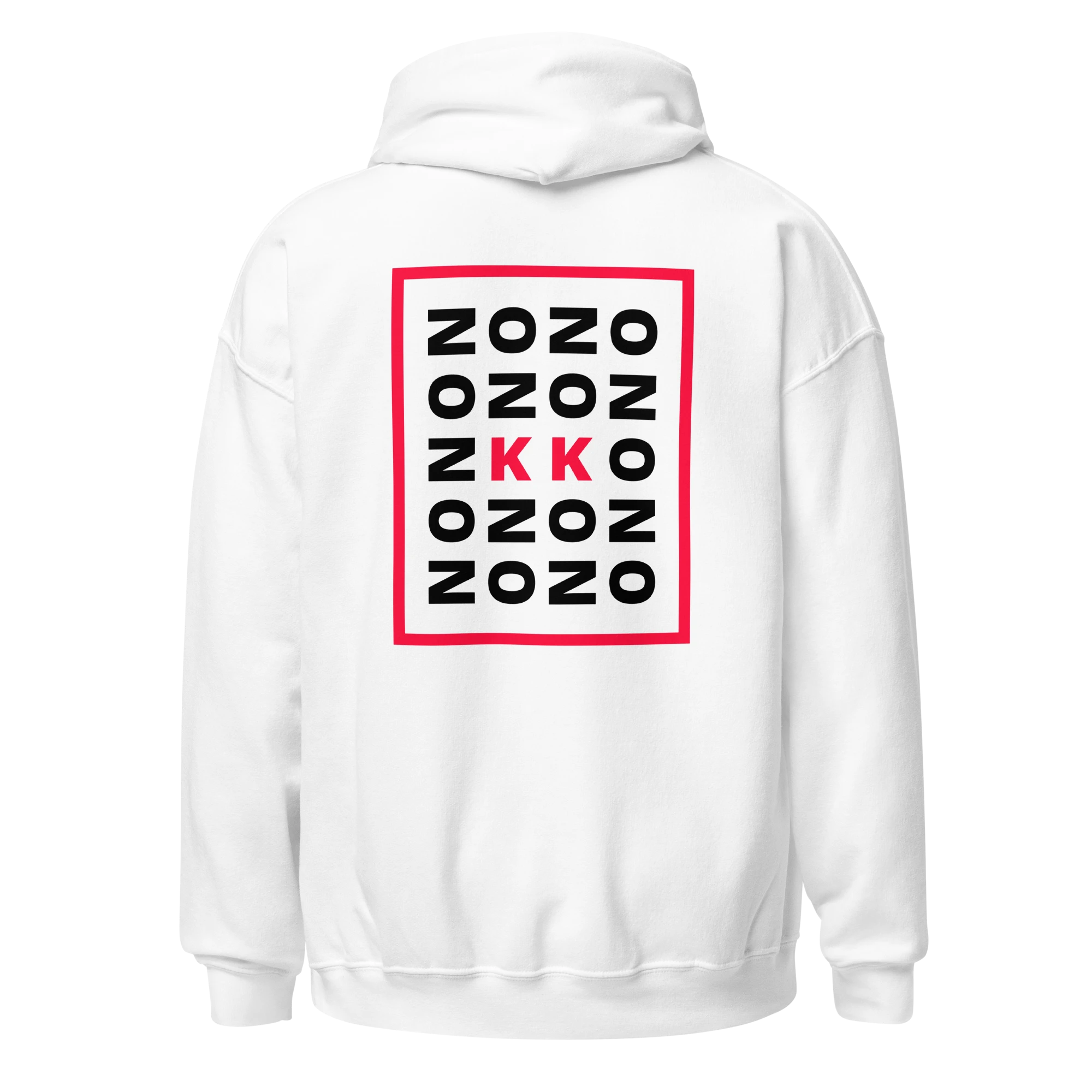 LE SOBOL NO KK hoodie in white with back CODE print