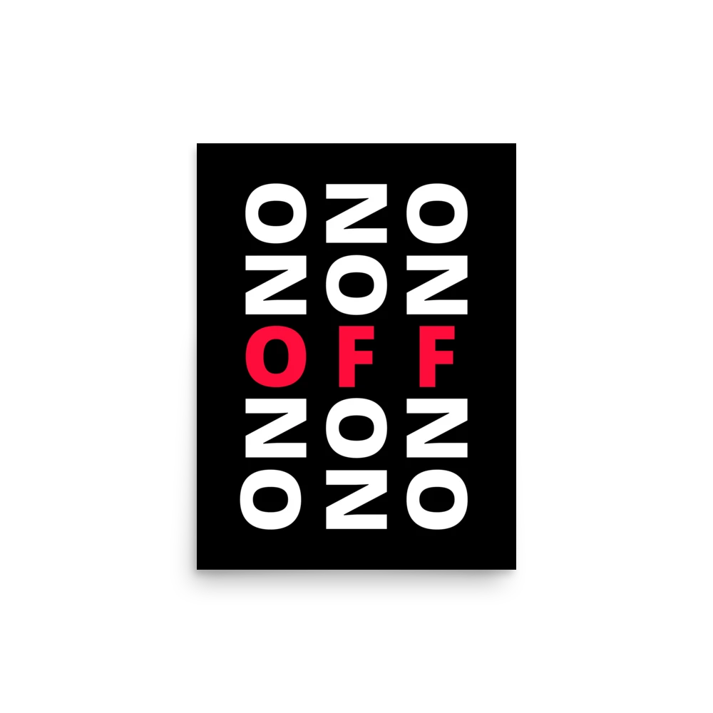 LE SOBOL ON OFF Dark Form Poster on paper