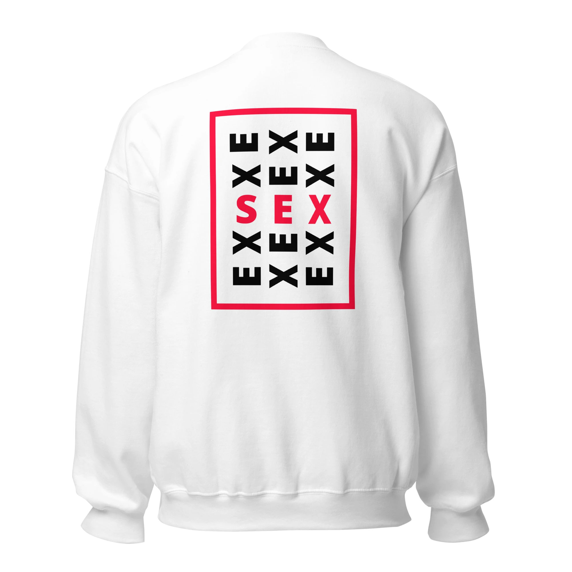 LE SOBOL EX SEX sweatshirt in white with back CODE print