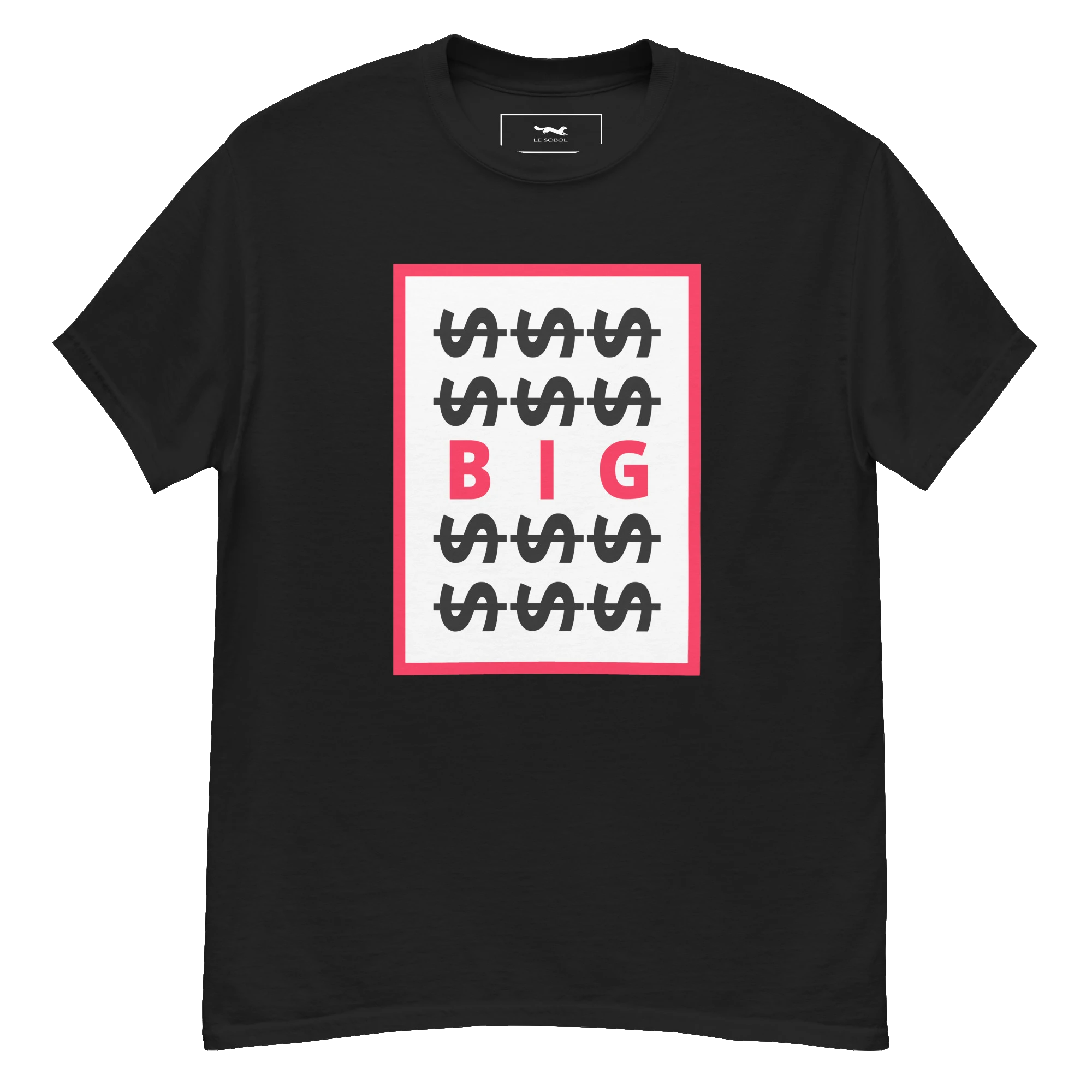 LE SOBOL $$ BIG T-Shirt in black with front print 