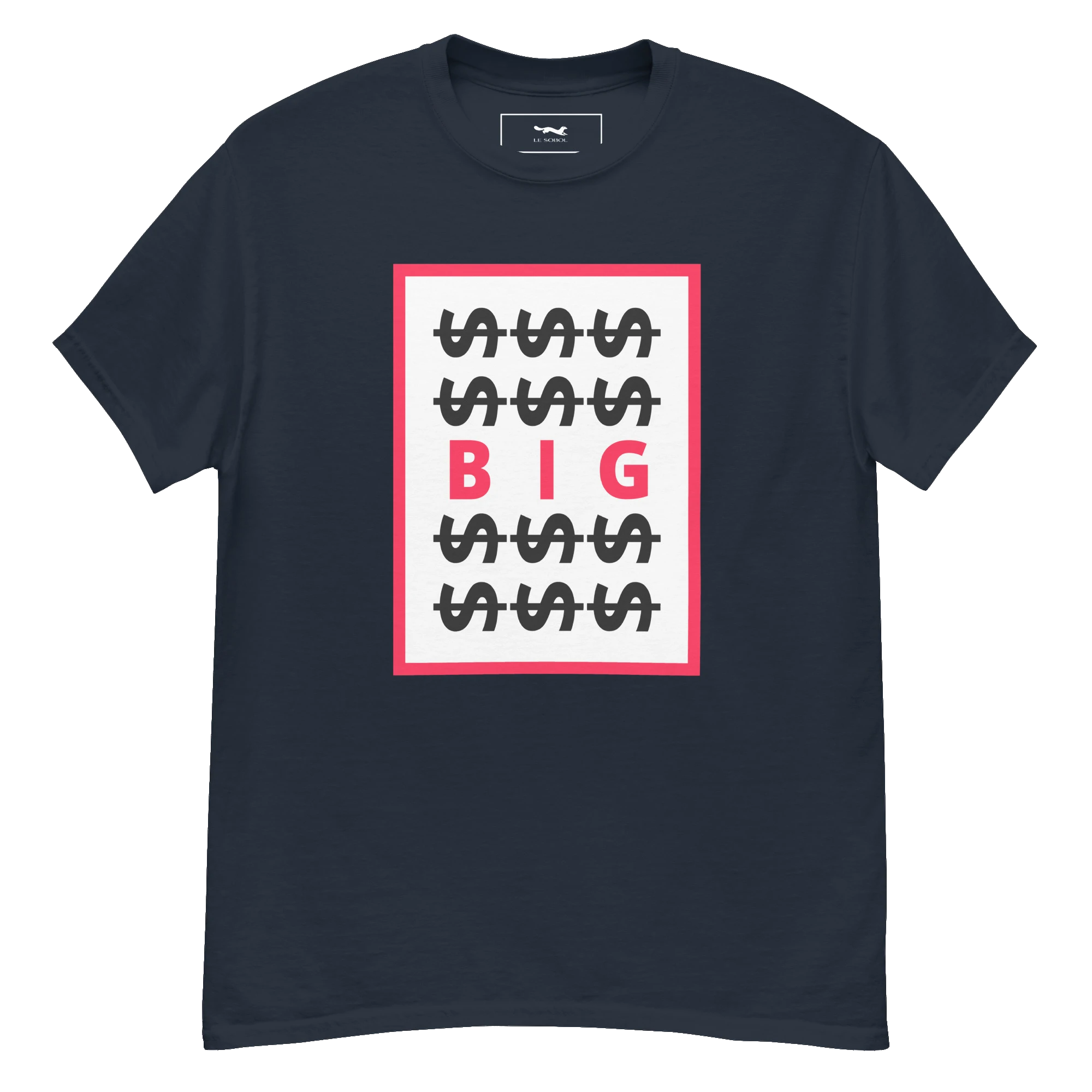 LE SOBOL $$ BIG T-Shirt in navy with front print 