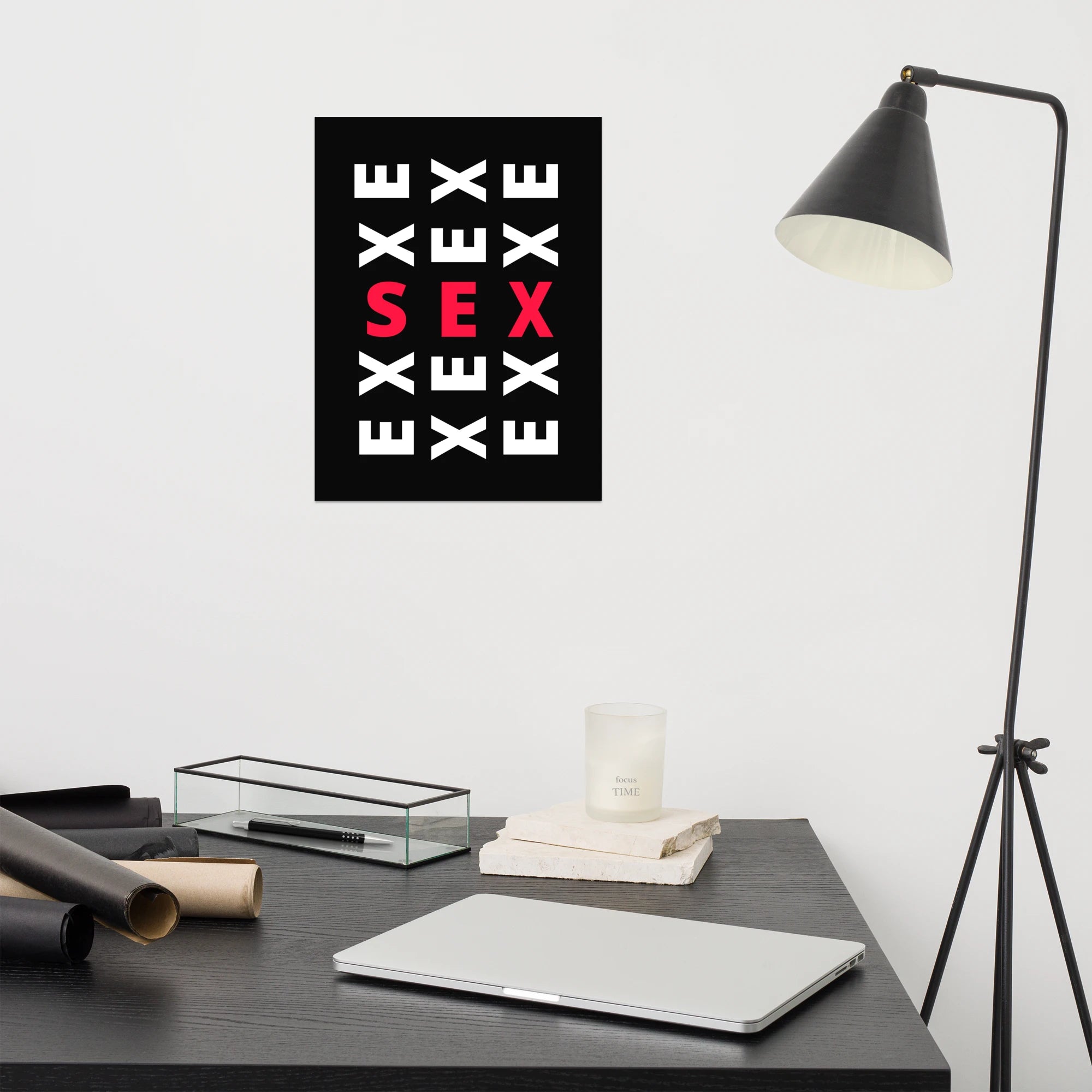LE SOBOL EX SEX Dark Form Poster on wall
