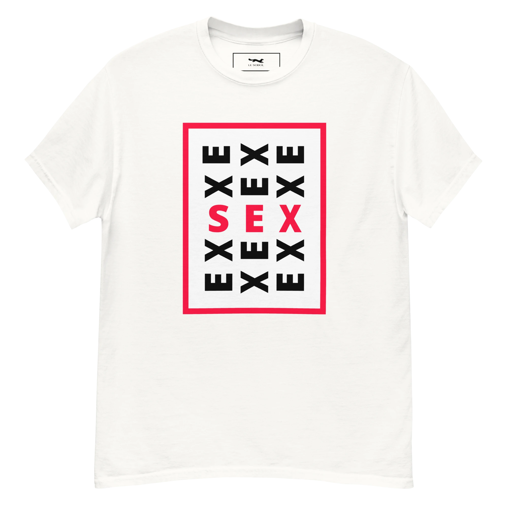 LE SOBOL EX SEX T-Shirt in white with front print 