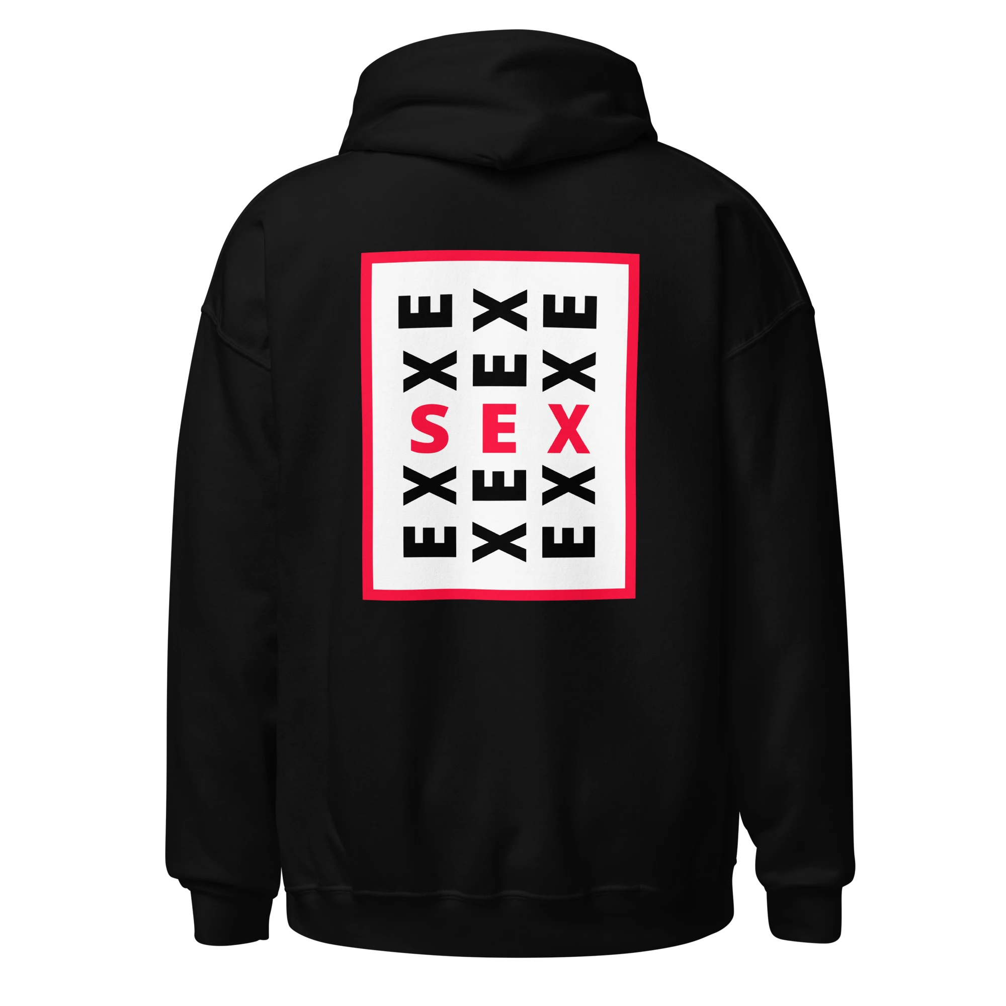 LE SOBOL EX SEX hoodie in black with back CODE print 