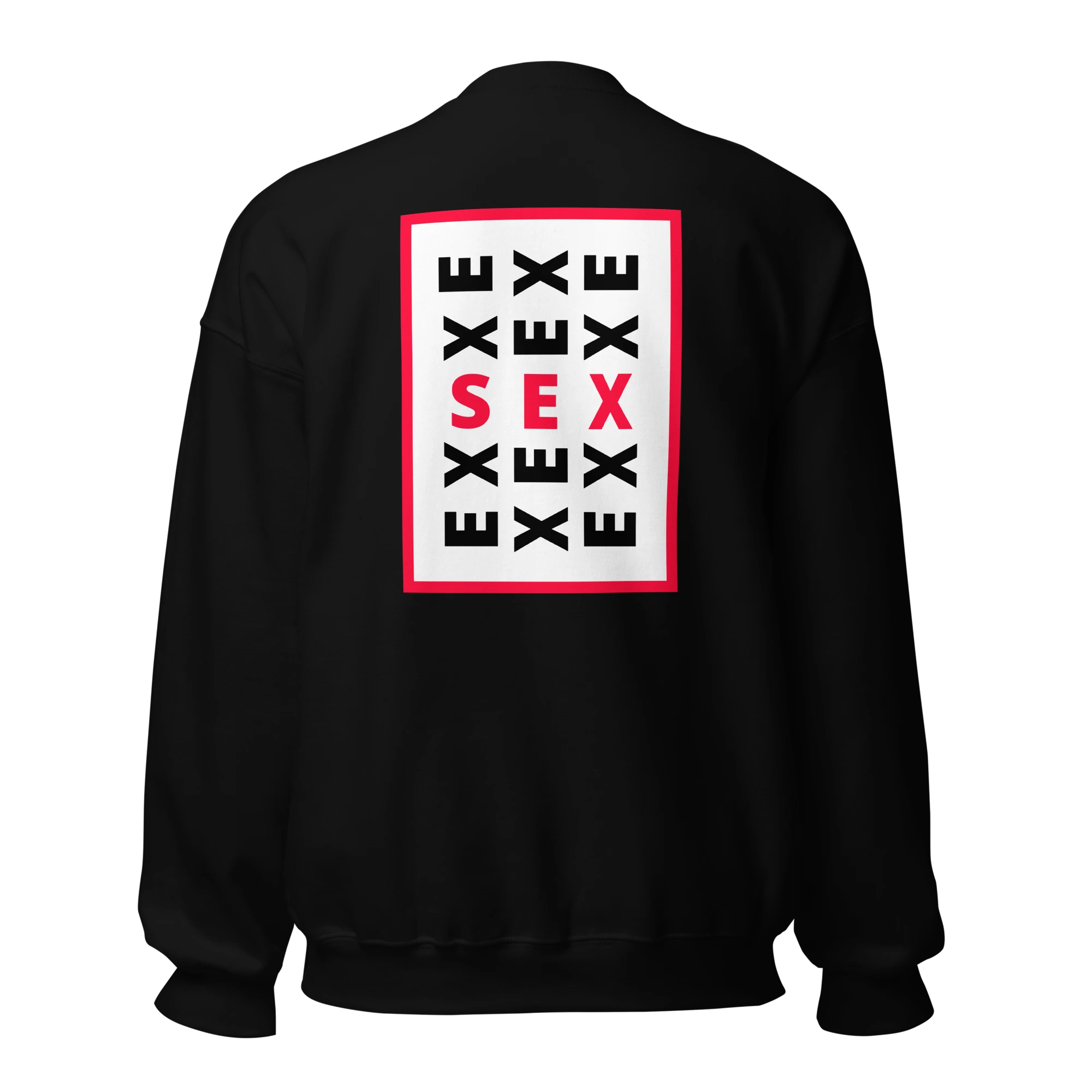 LE SOBOL EX SEX sweatshirt in black with back CODE print 