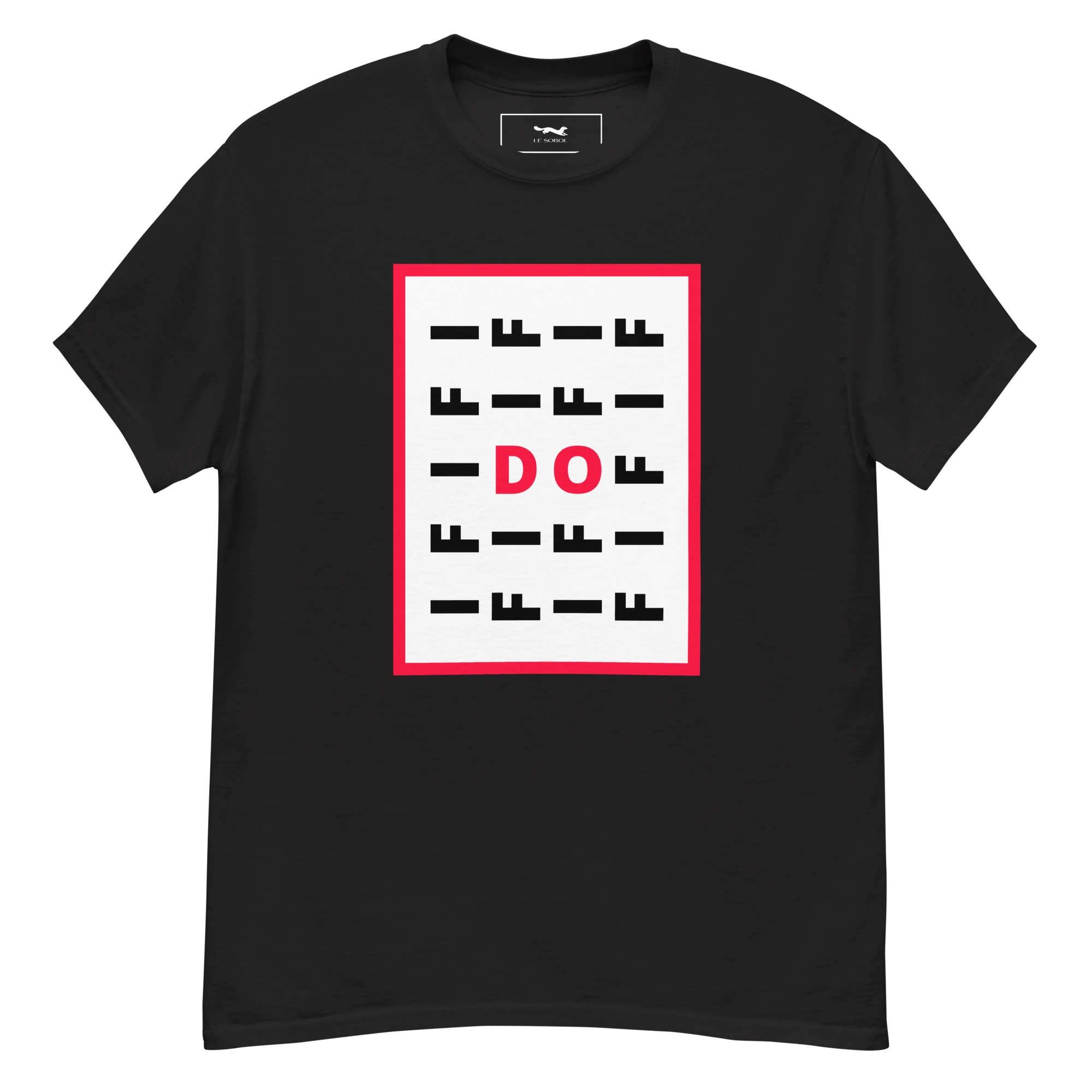 LE SOBOL IF DO T-Shirt in black with front print 