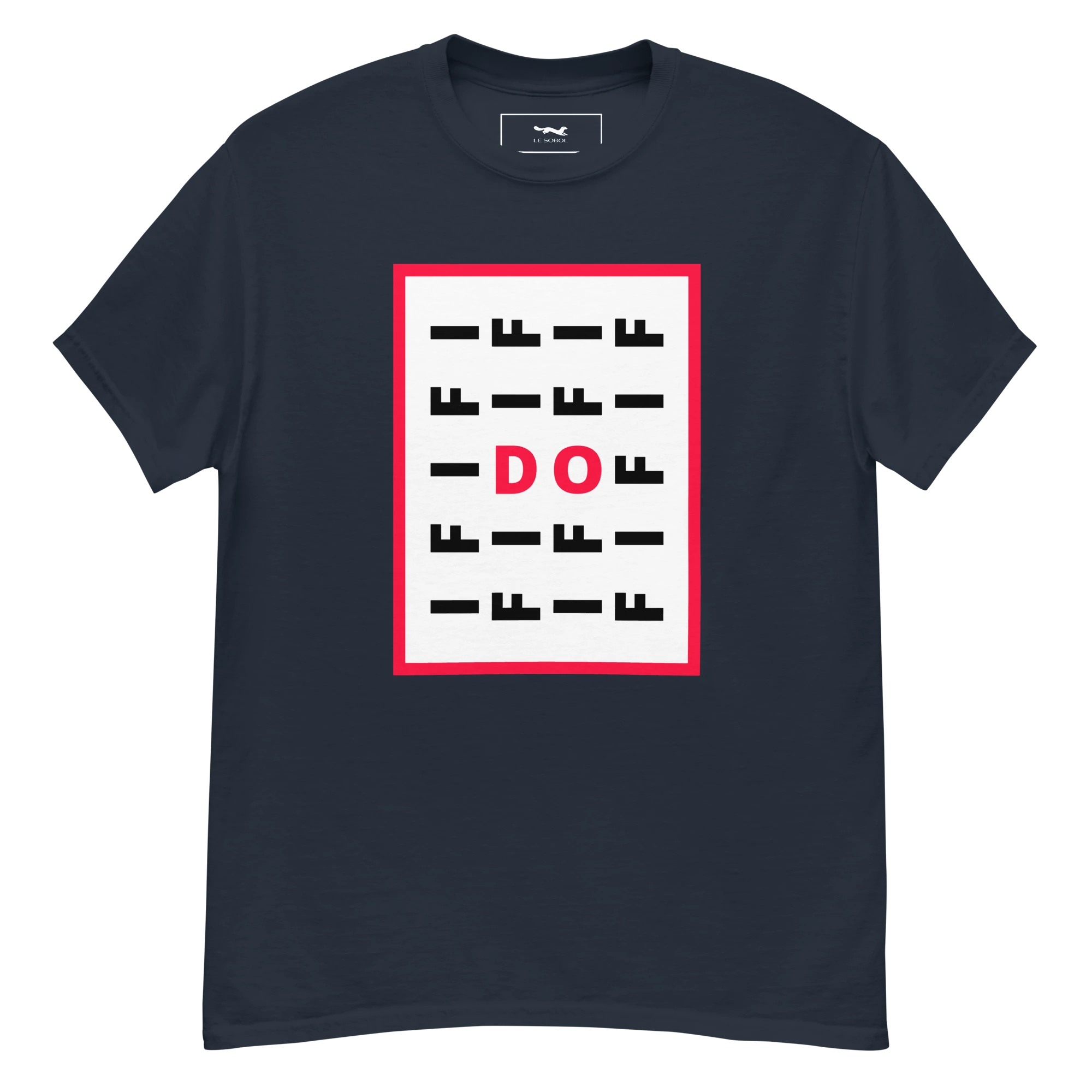 LE SOBOL IF DO T-Shirt in navy with front print 