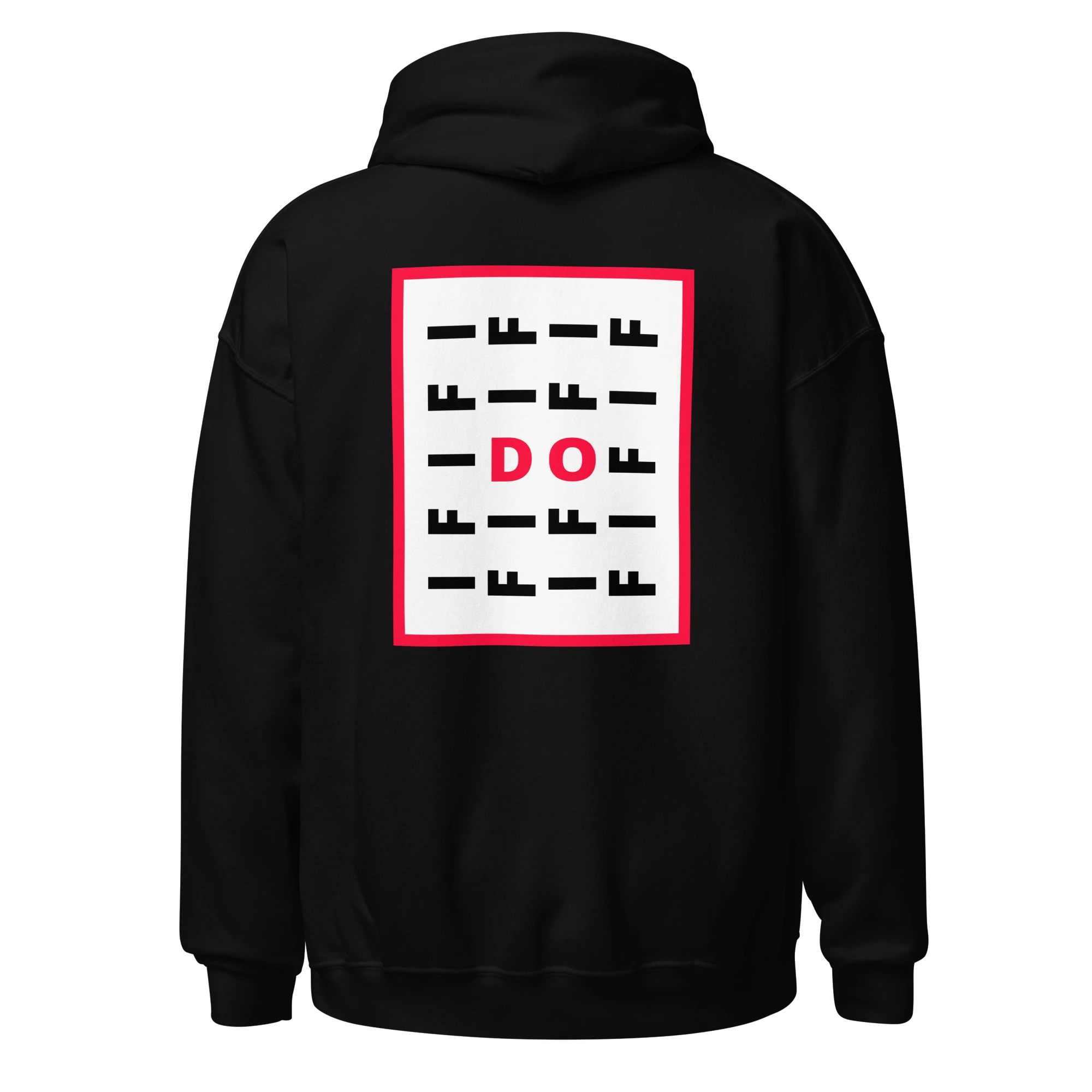 LE SOBOL IF DO hoodie in black with back CODE print 