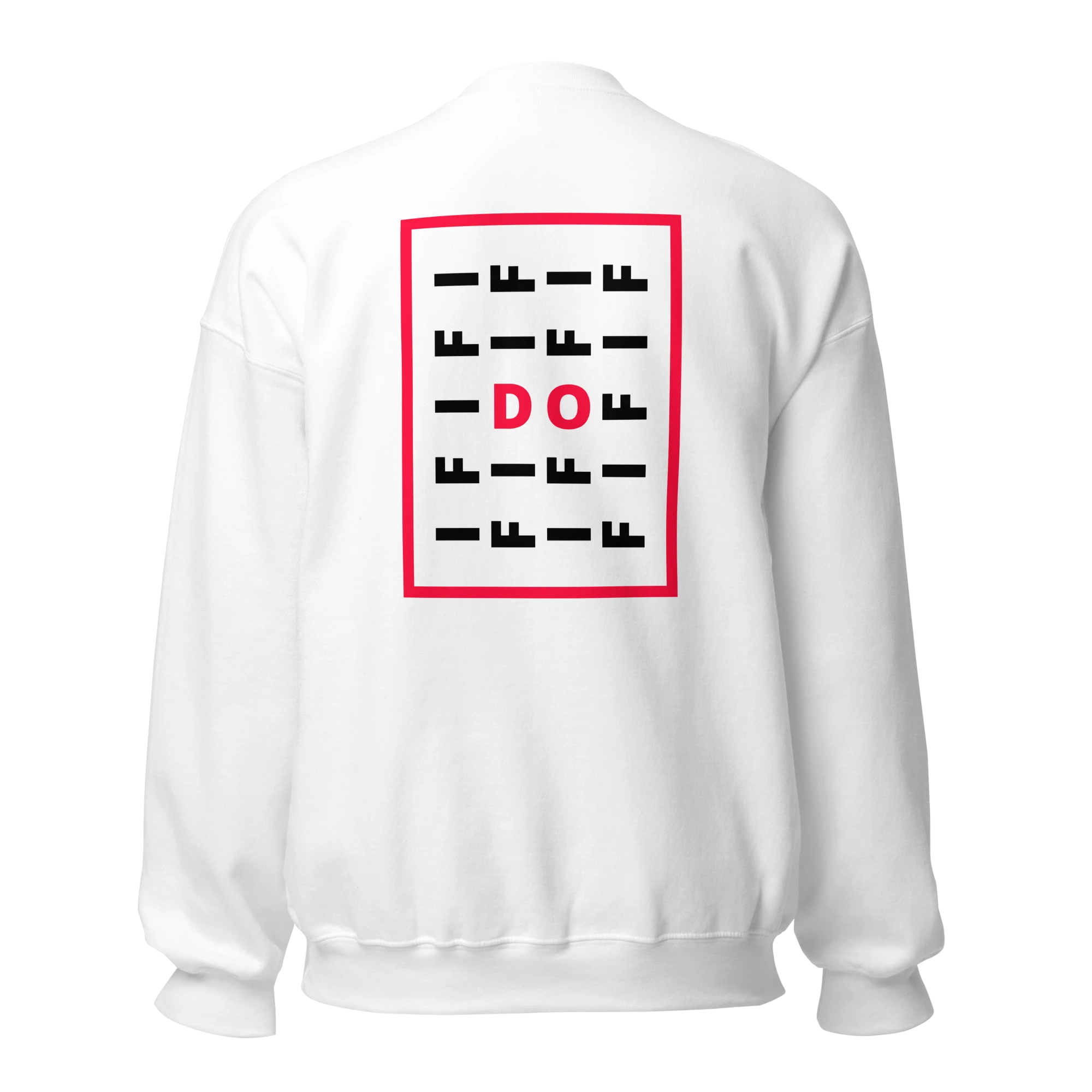 LE SOBOL IF DO sweatshirt in white with back CODE print 