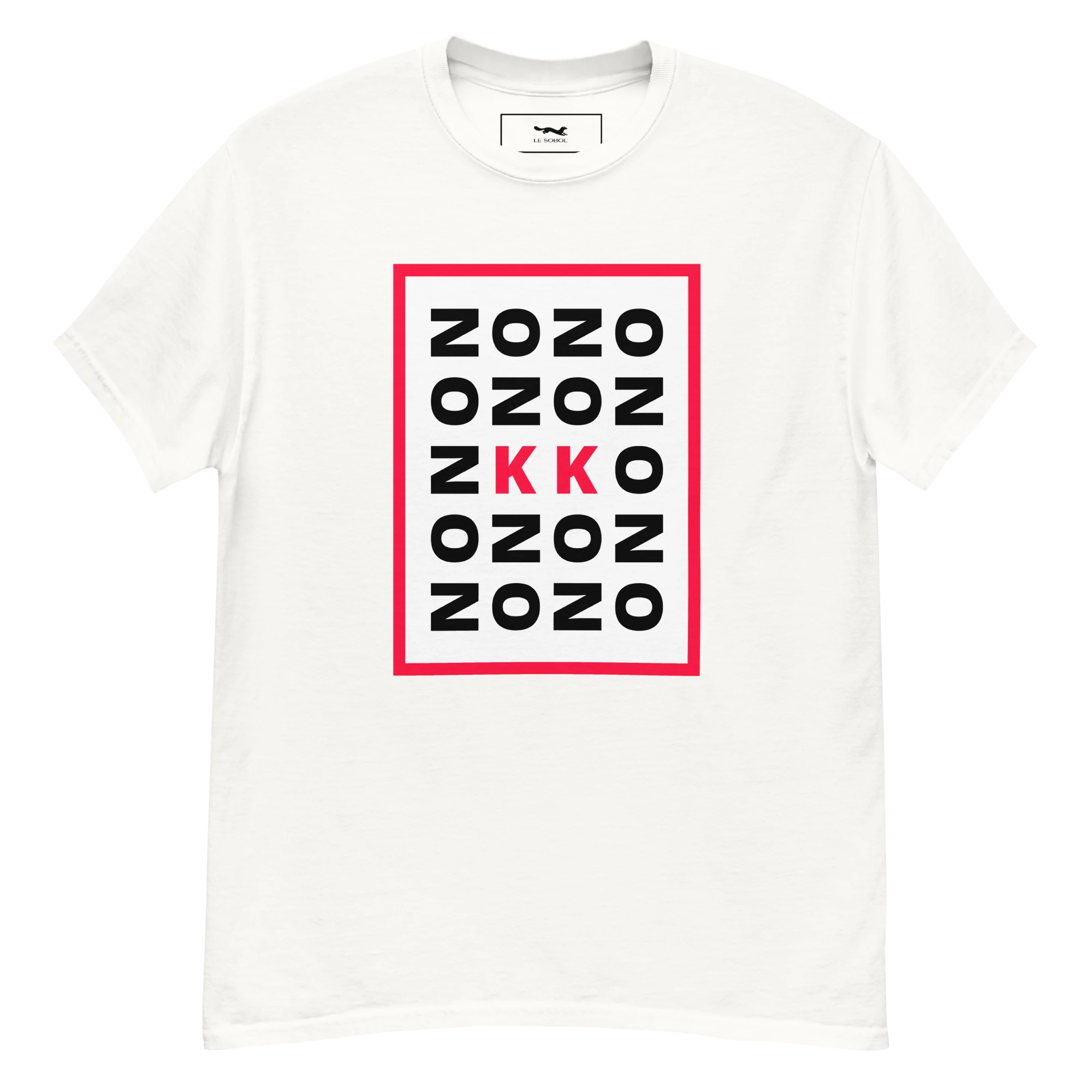 LE SOBOL NO KK T-Shirt in white with  front print 