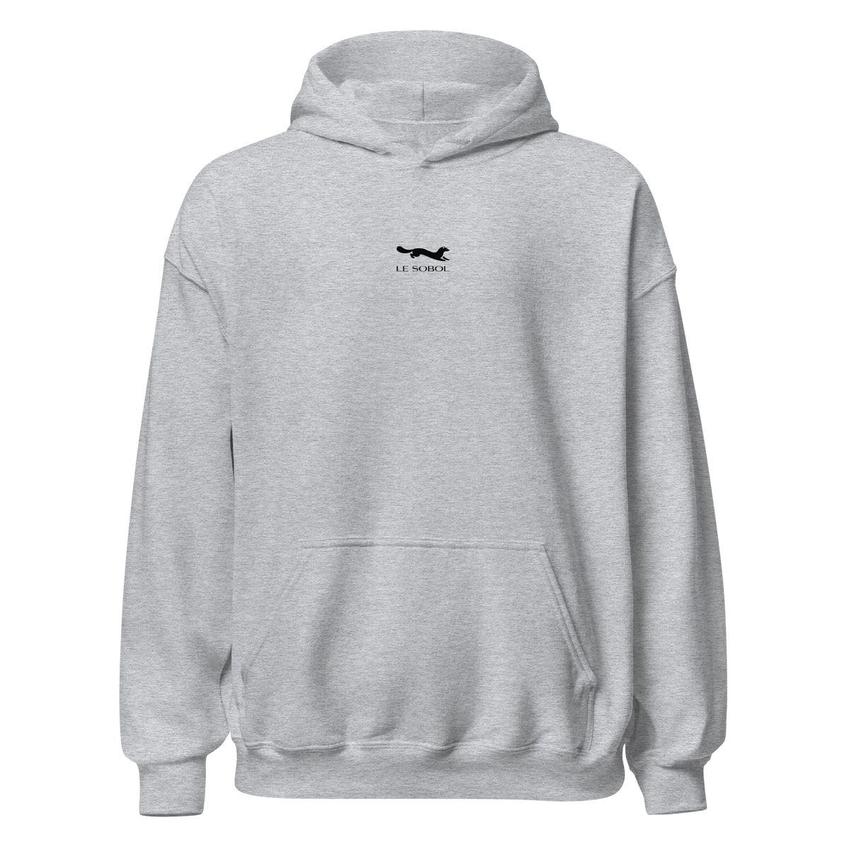 LE SOBOL NO KK hoodie in carbon grey with front logo