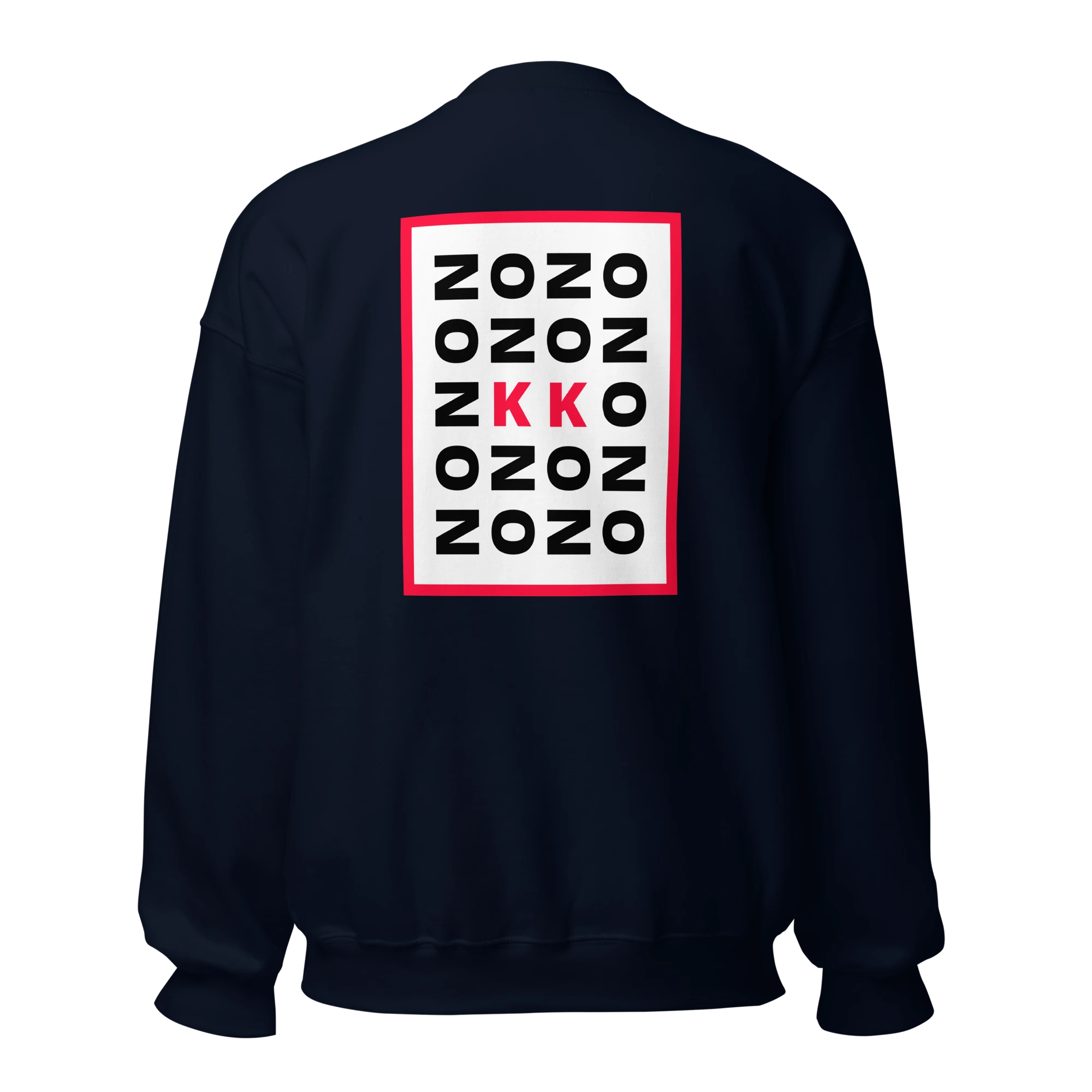 LE SOBOL NO KK sweatshirt in navy with back CODE print 