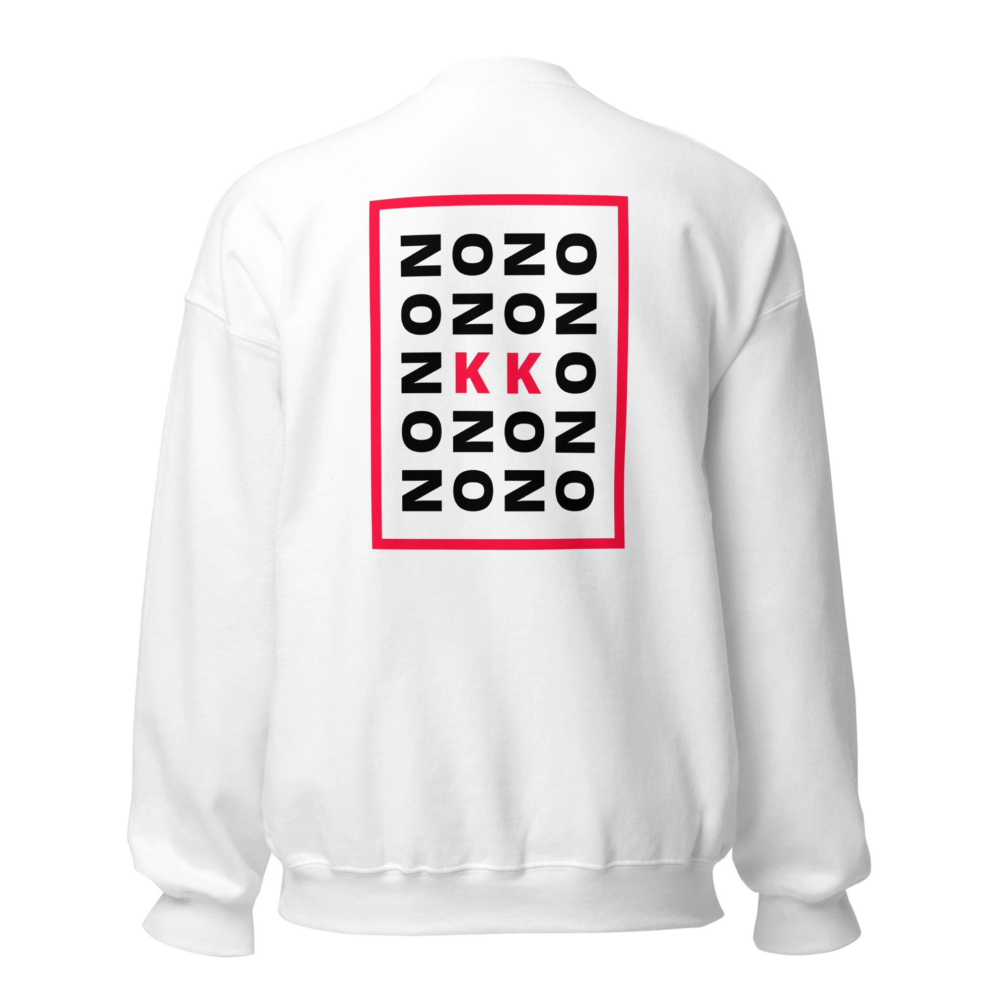 LE SOBOL NO KK sweatshirt in white with back CODE print 