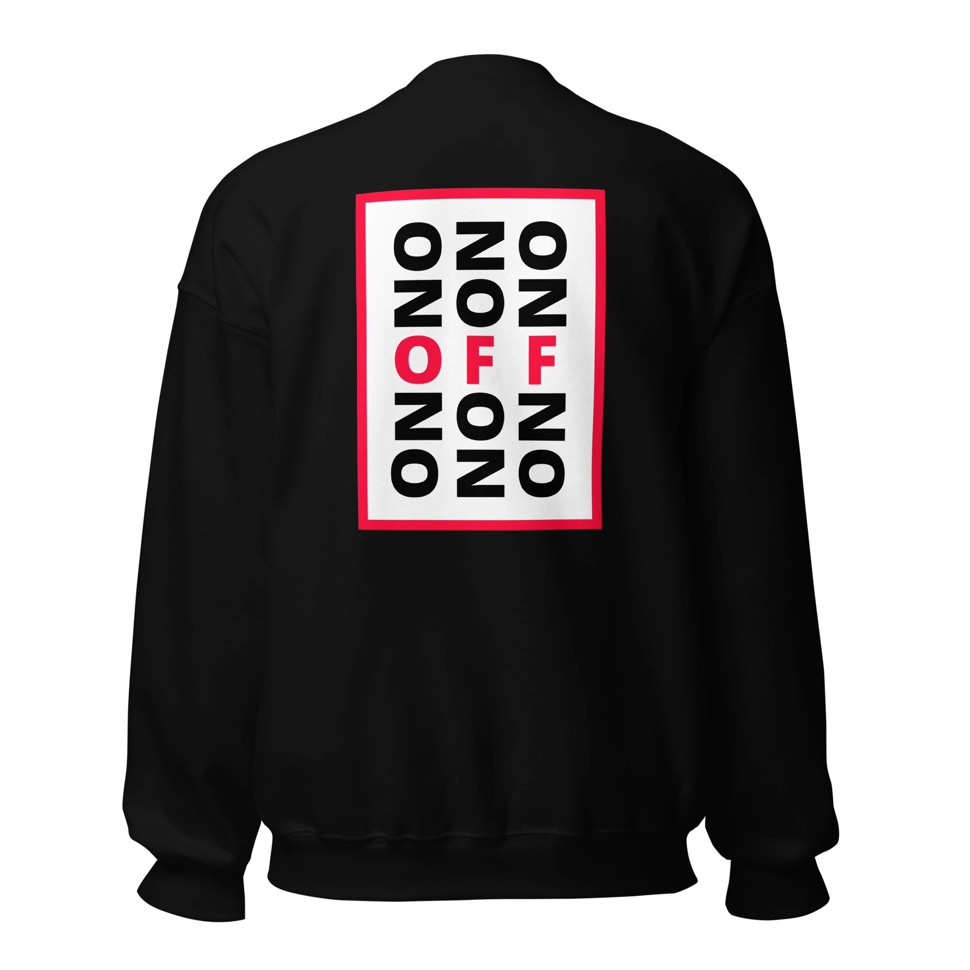 LE SOBOL ON OFF sweatshirt in black with back CODE print 