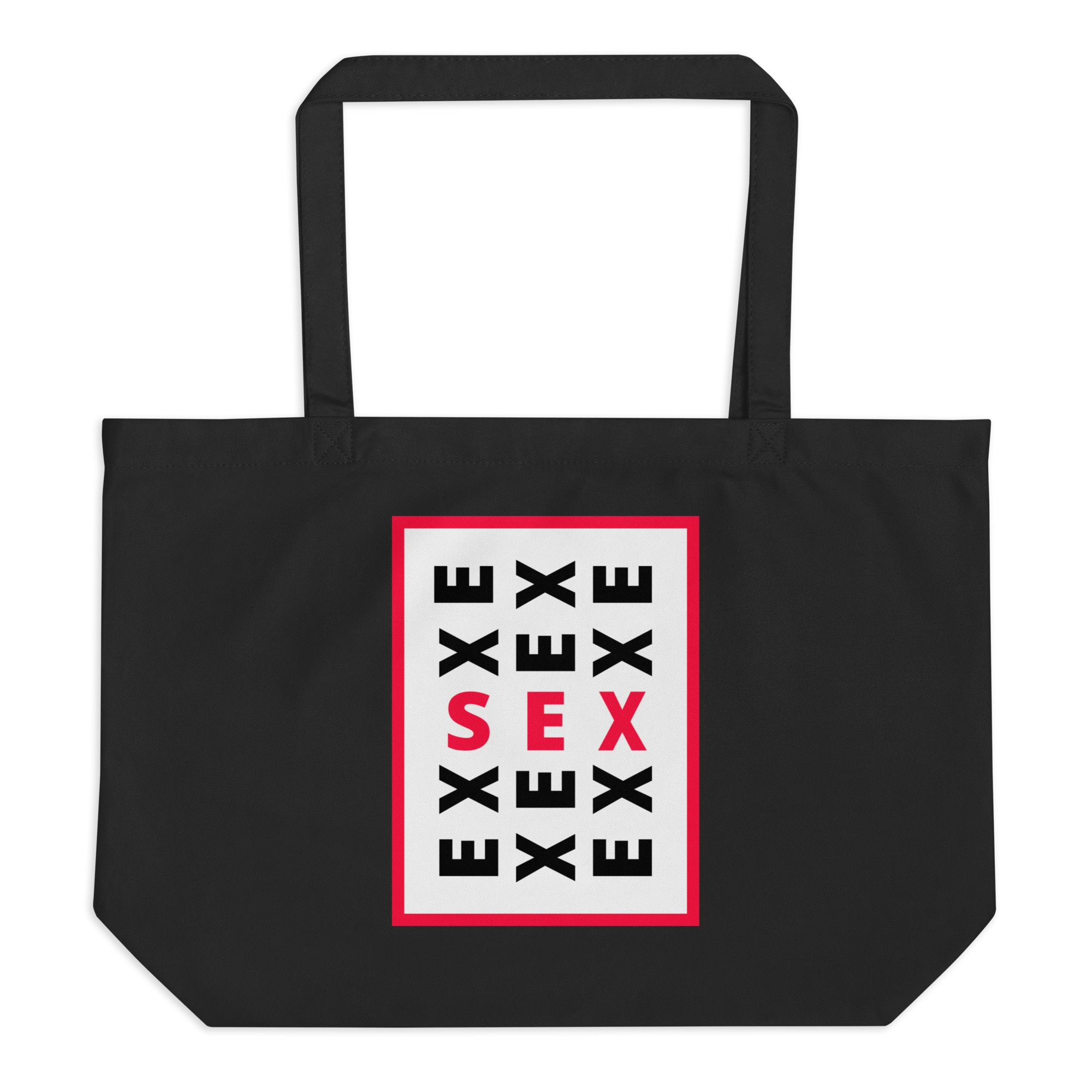 LE SOBOL EX SEX Dark Form Tote with front print