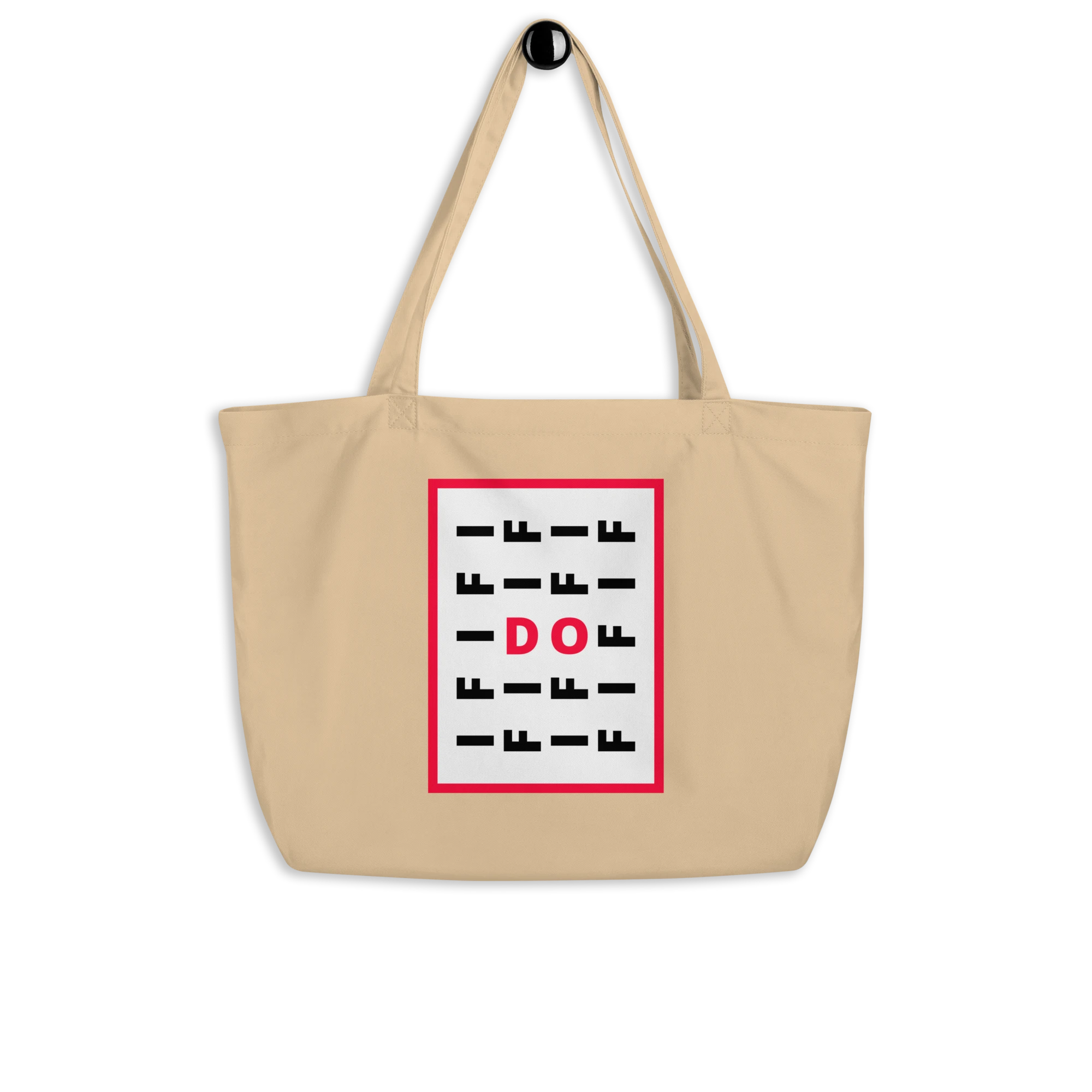 LE SOBOL IF DO  Light Form tote with front print hanging  by handles