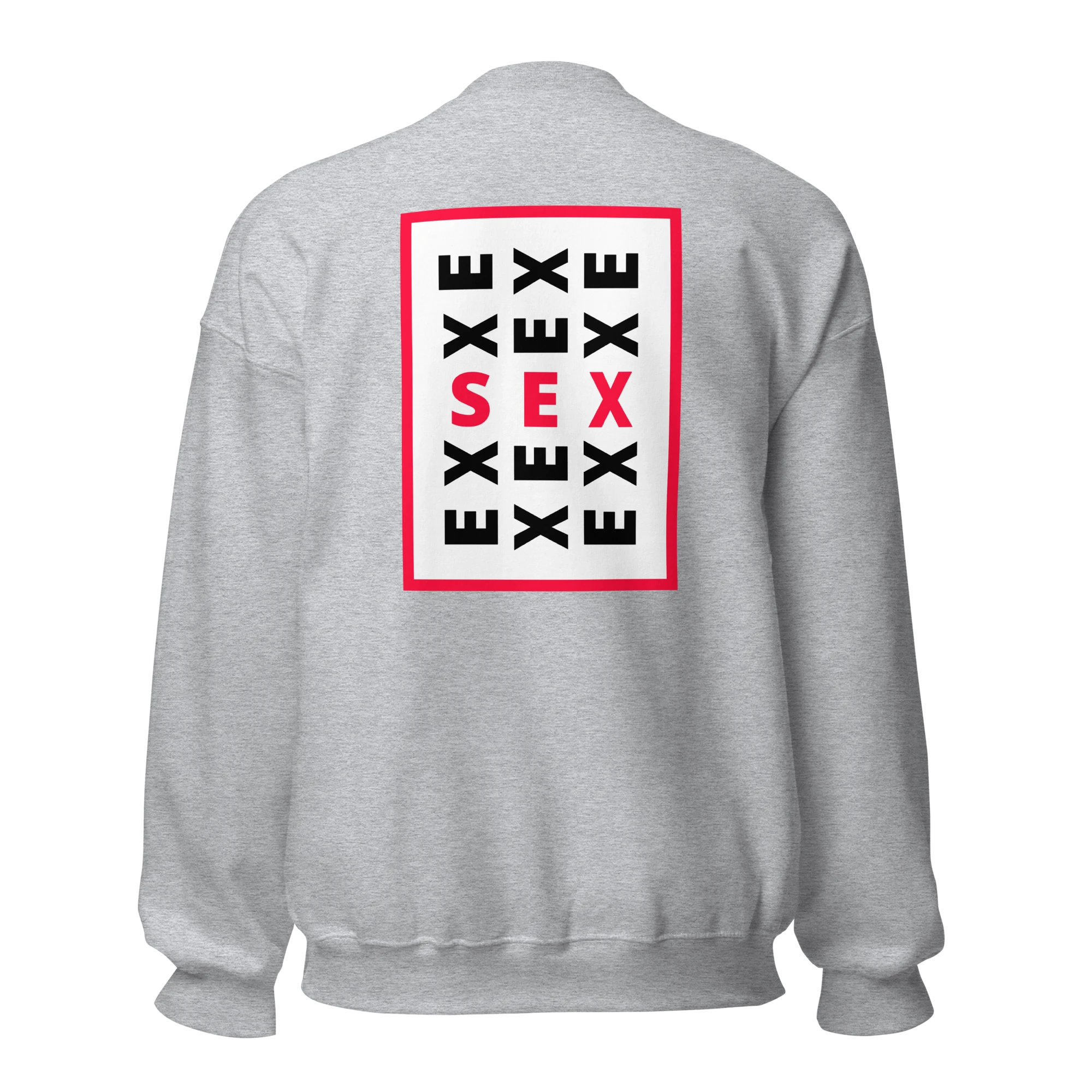 LE SOBOL EX SEX sweatshirt in carbon grey with back CODE print 